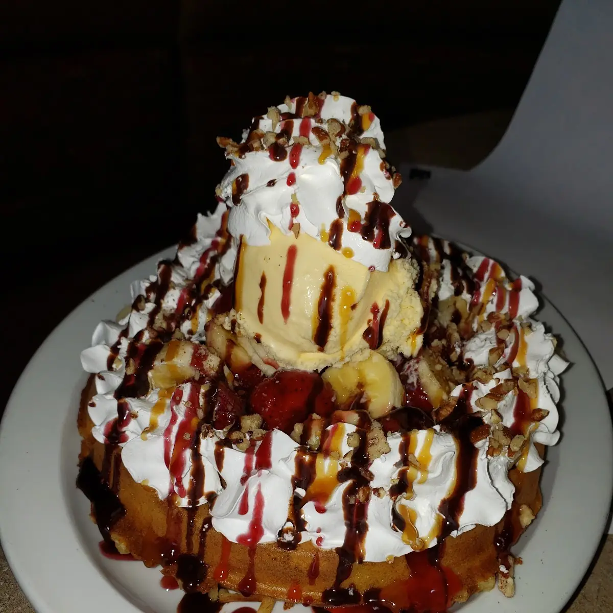 Banana Split Waffle