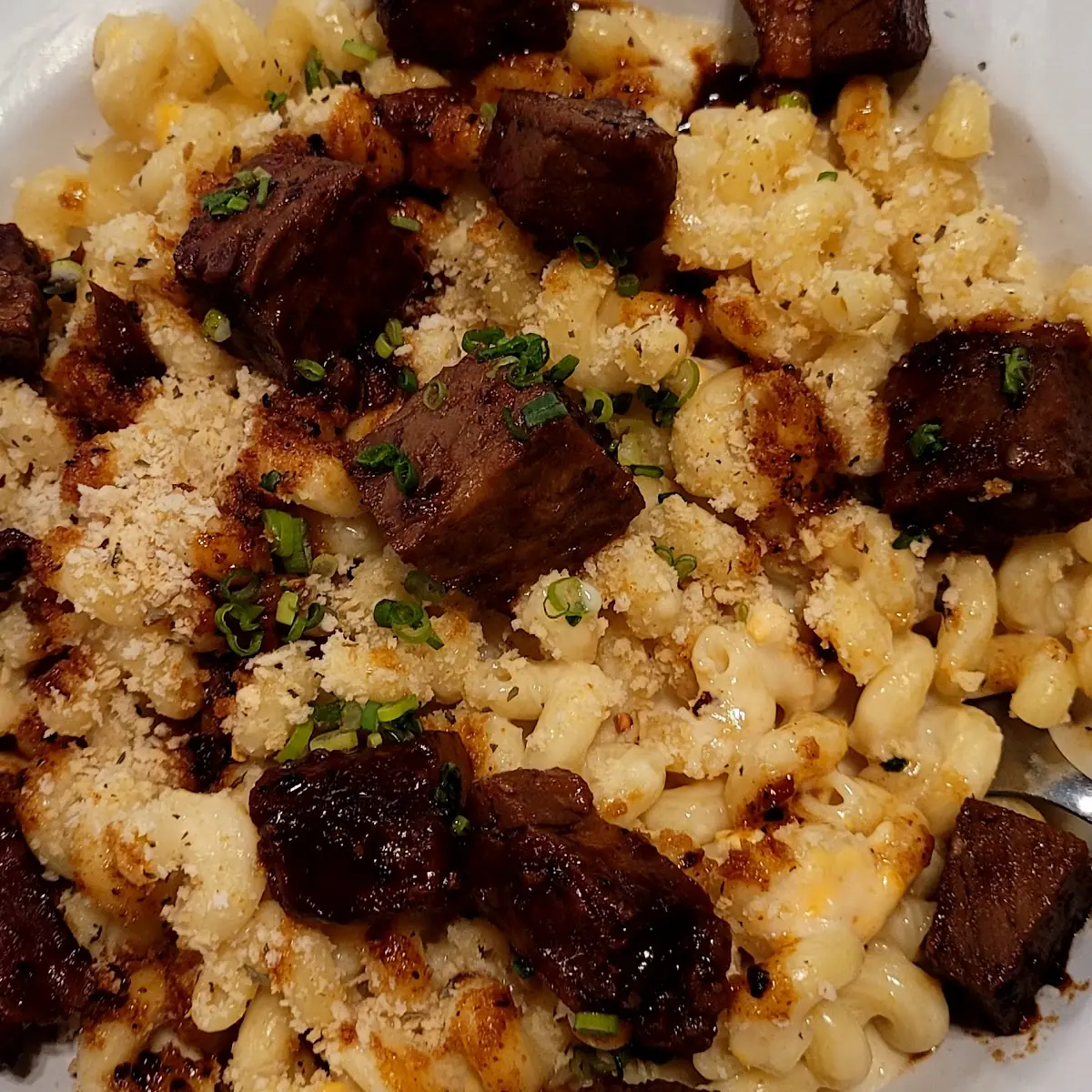 Gouda Mac and Cheese with Burnt Ends