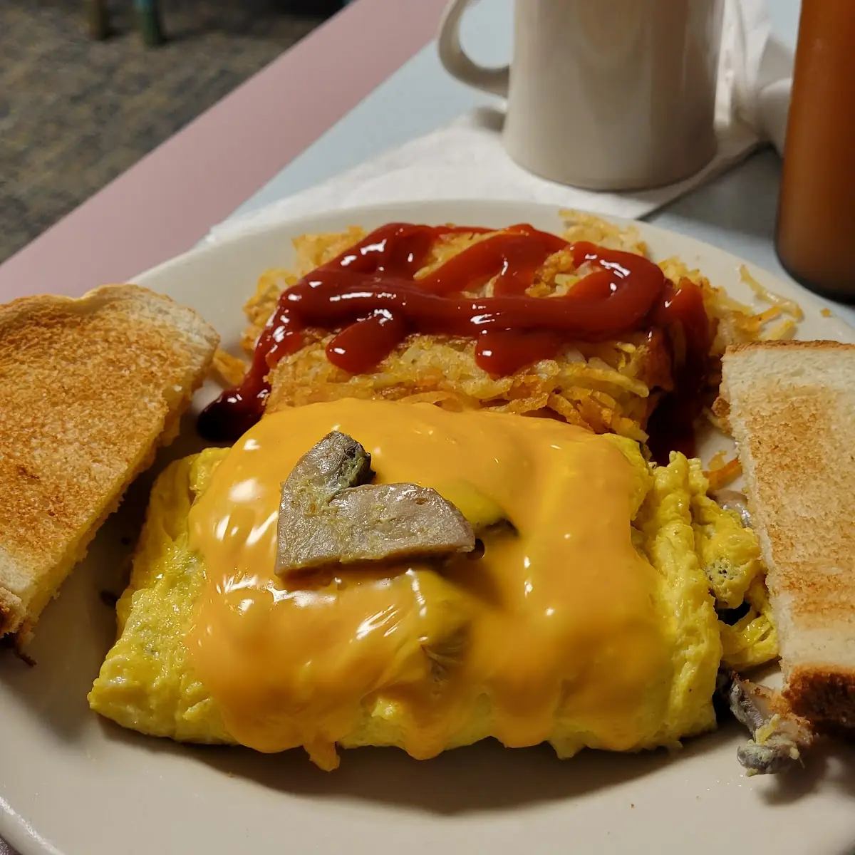 Mushroom and Cheese Omelette