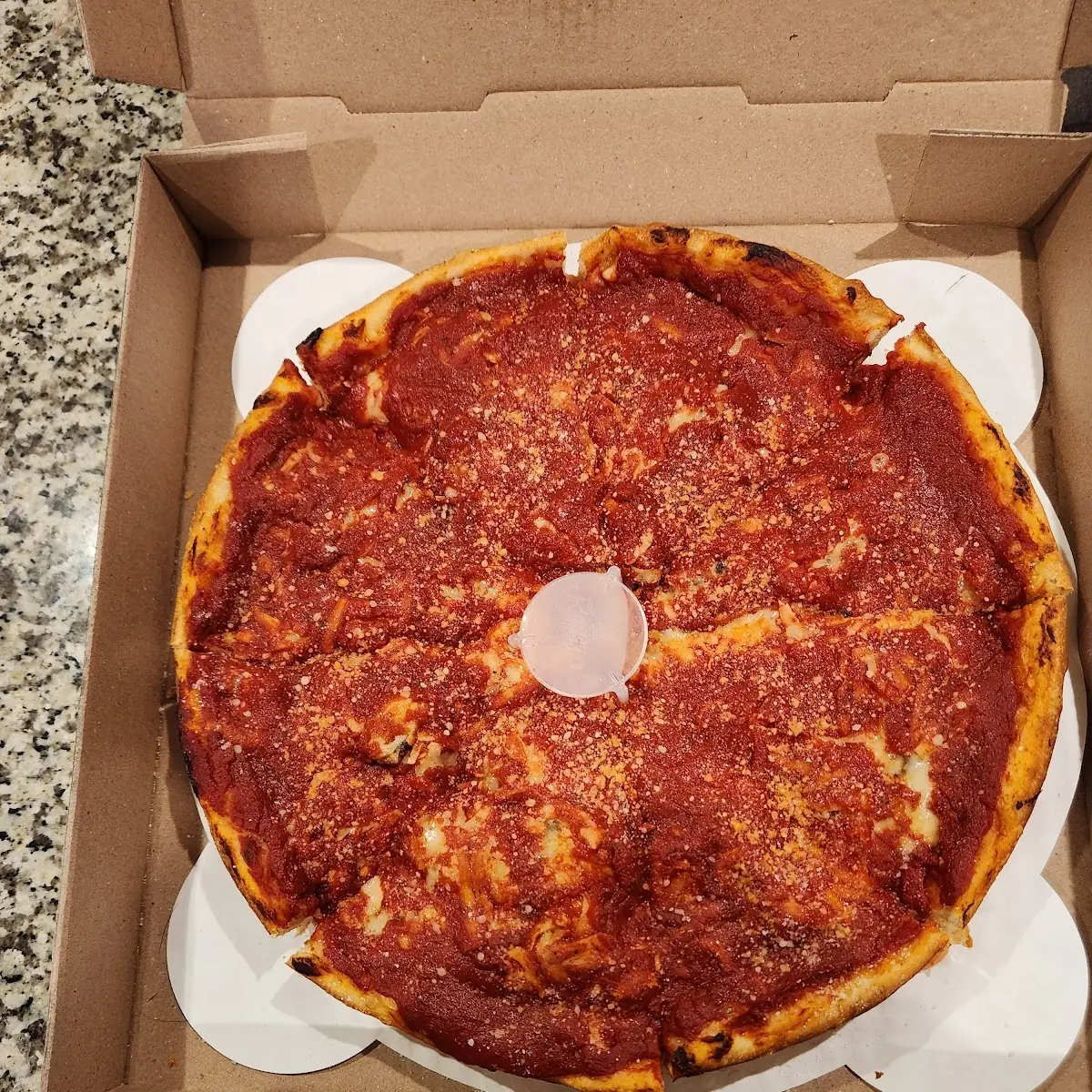 Deep Dish Pizza with Sauce