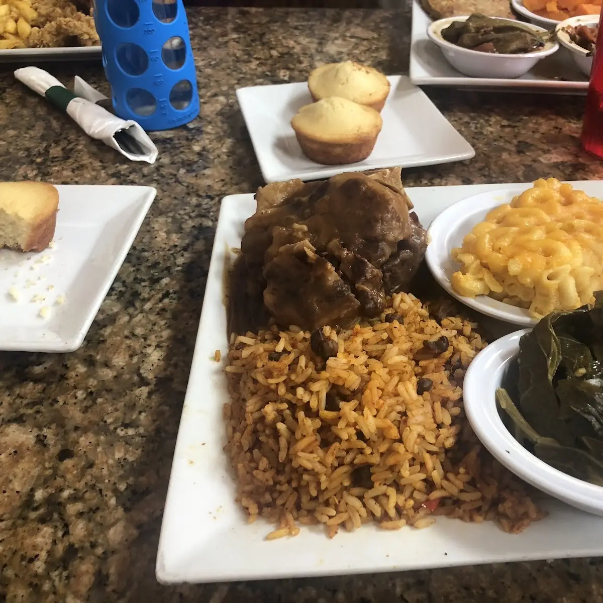 Pigeon Peas and Rice Candied Yams Macaroni And