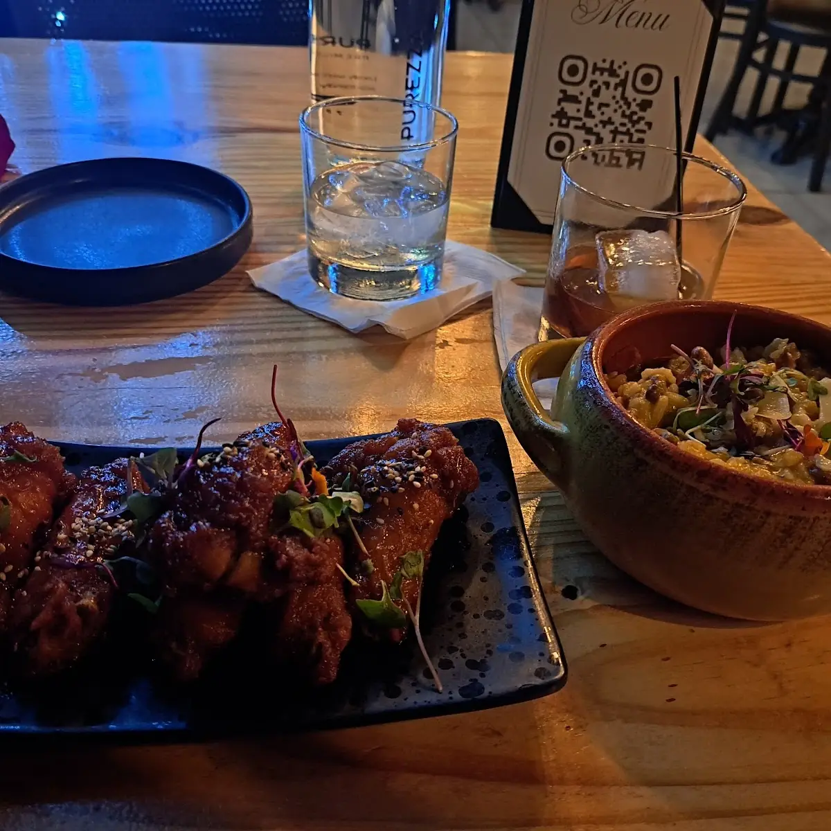 Honey Asian Wings and Dumplings