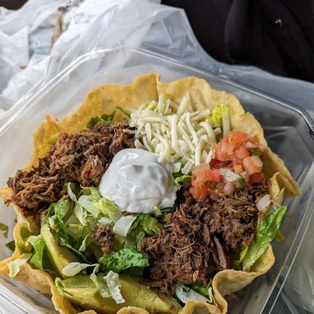 Shredded Beef Tostada
