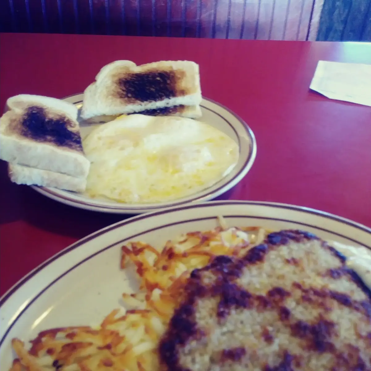 Chicken Fried Steak Hash Browns and Eggs