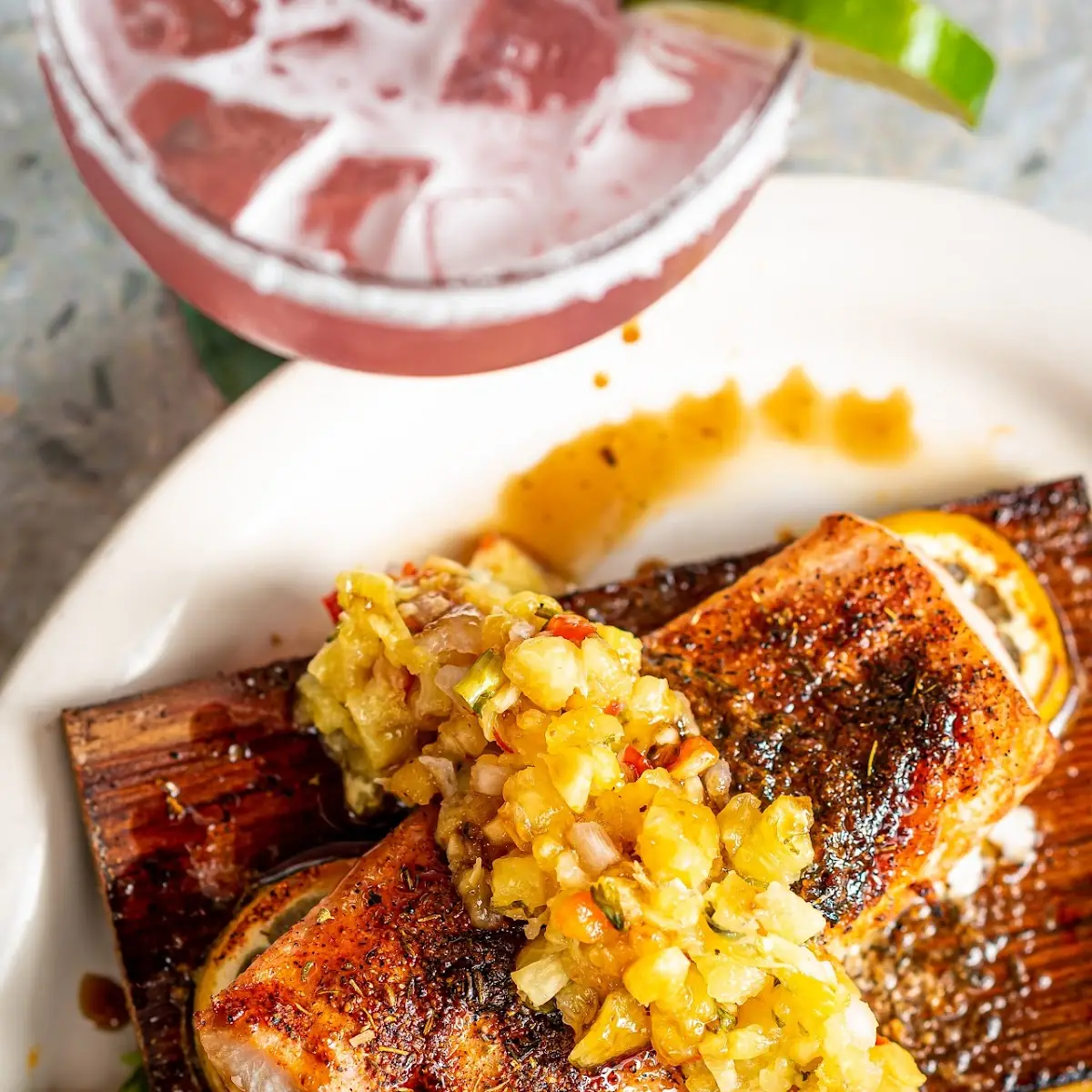 Maple Bourbon Glazed Salmon