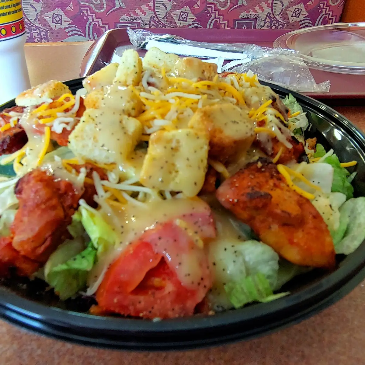 Roasted Chicken Bites Salad