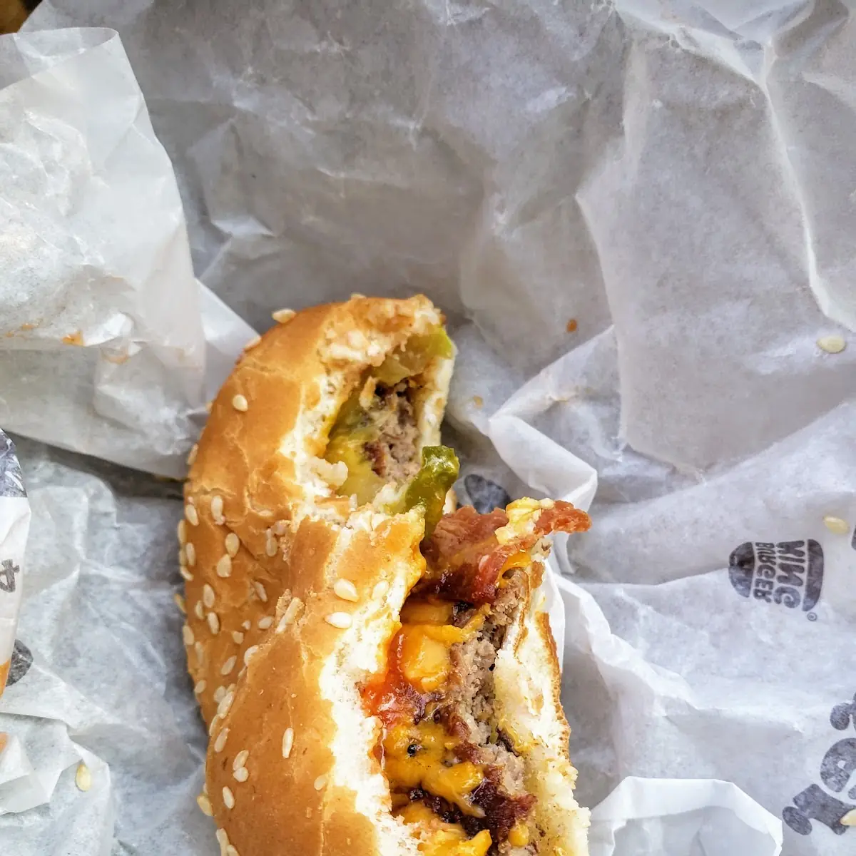 Jr Bacon and Cheese Burger