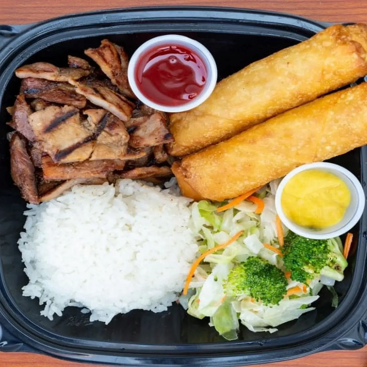 Chicken Teriyaki & Egg Rolls