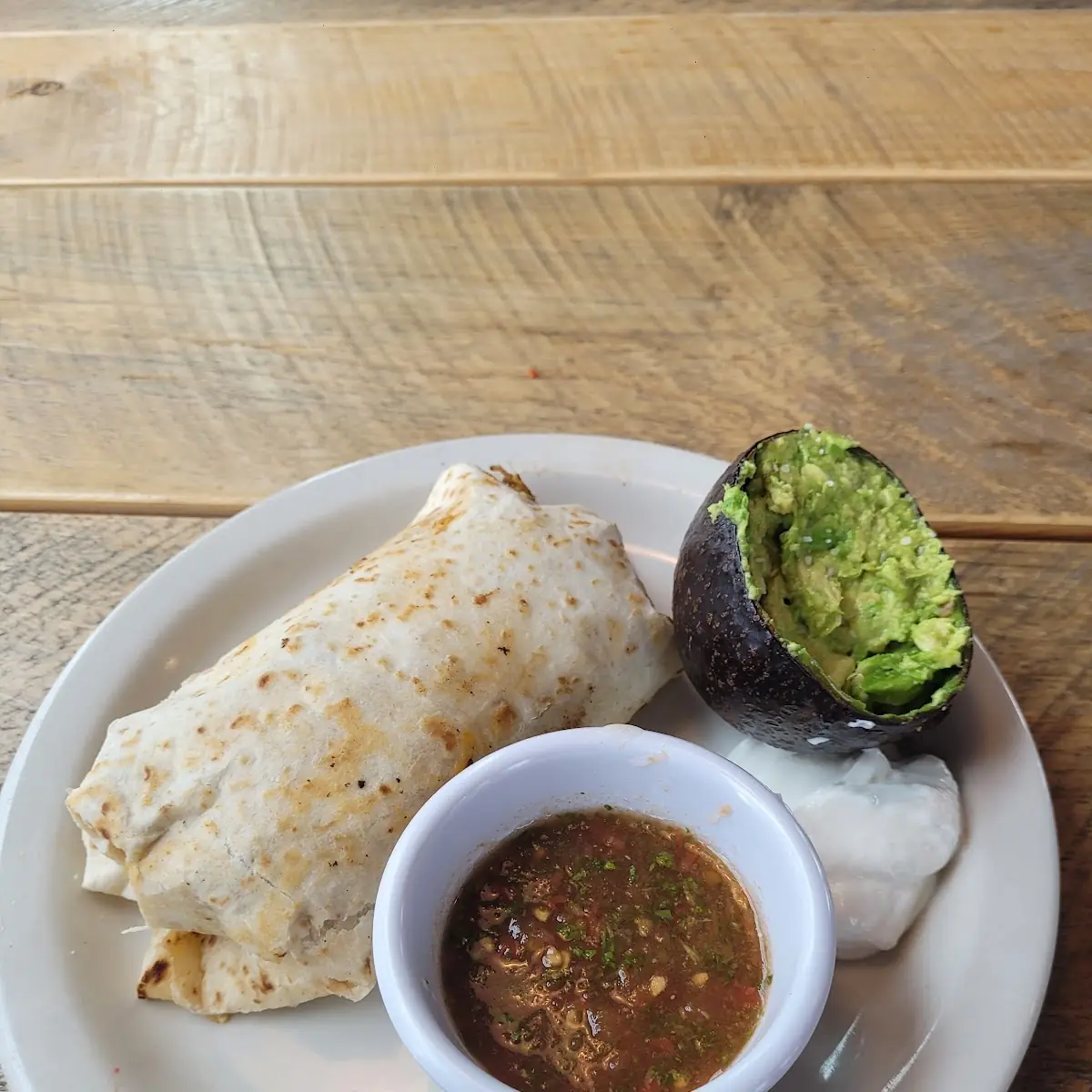 Breakfast Burrito with Fresh Guacamole
