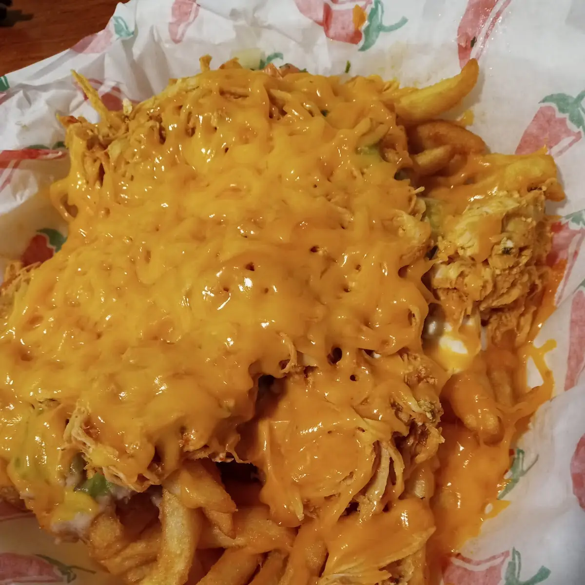 Shredded Chicken Nacho Fries