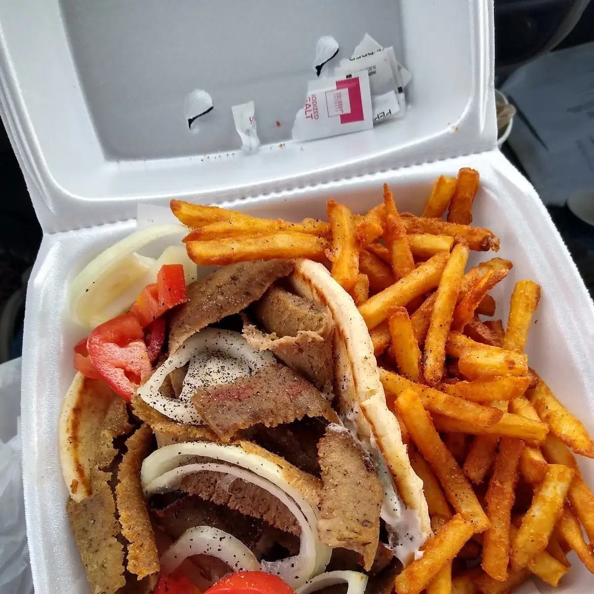 Gyros Sandwich and Fry's