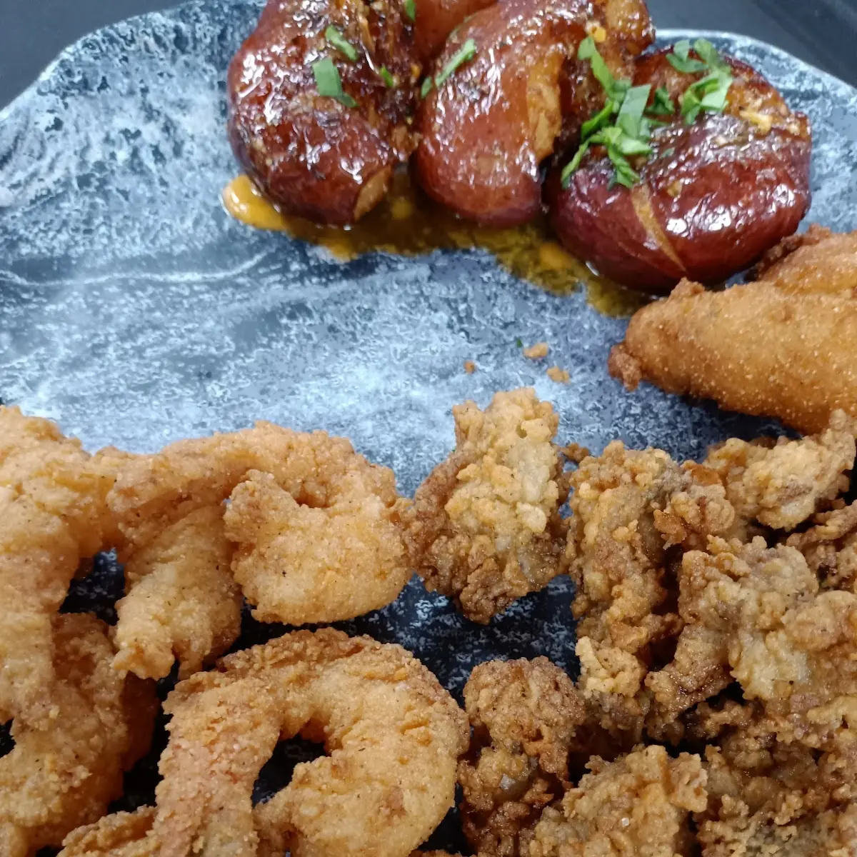 Crispy Shrimp and Oysters