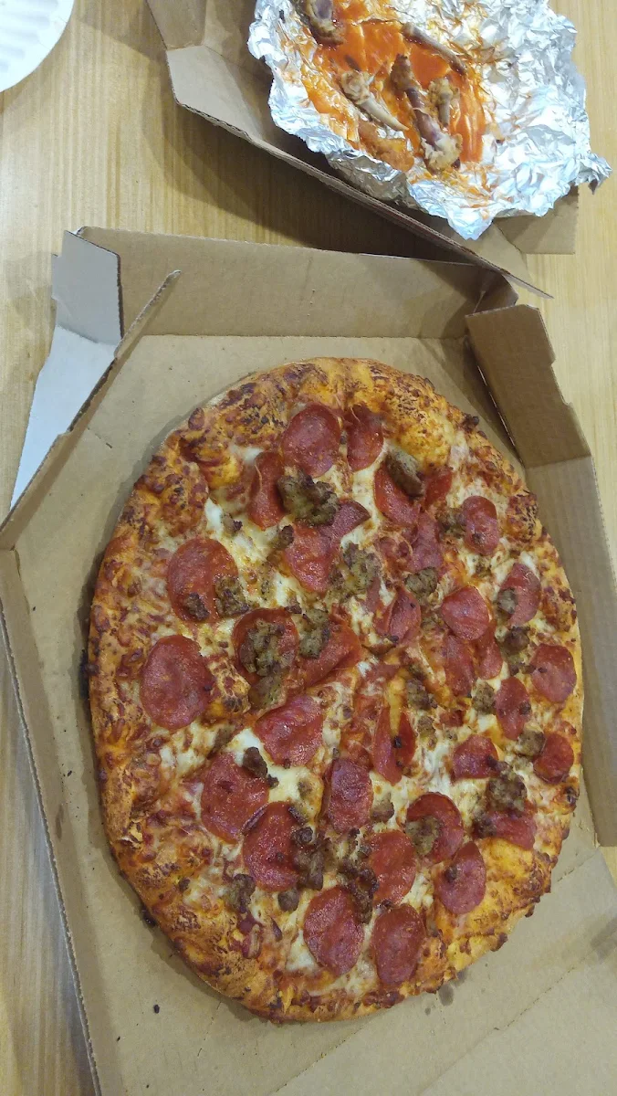 Peperroni and Sausage Pizza