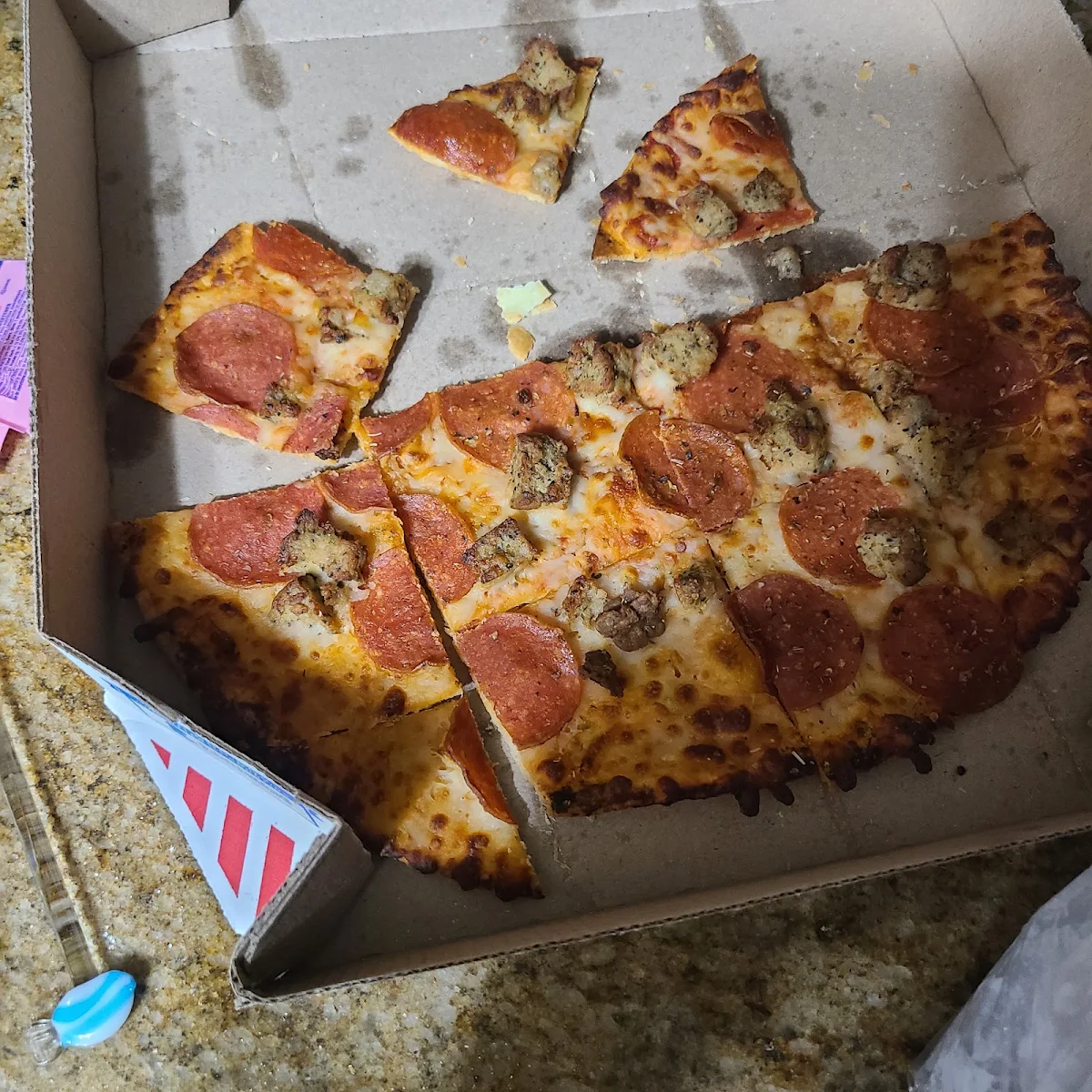 Sausage and Pepperoni Pizza