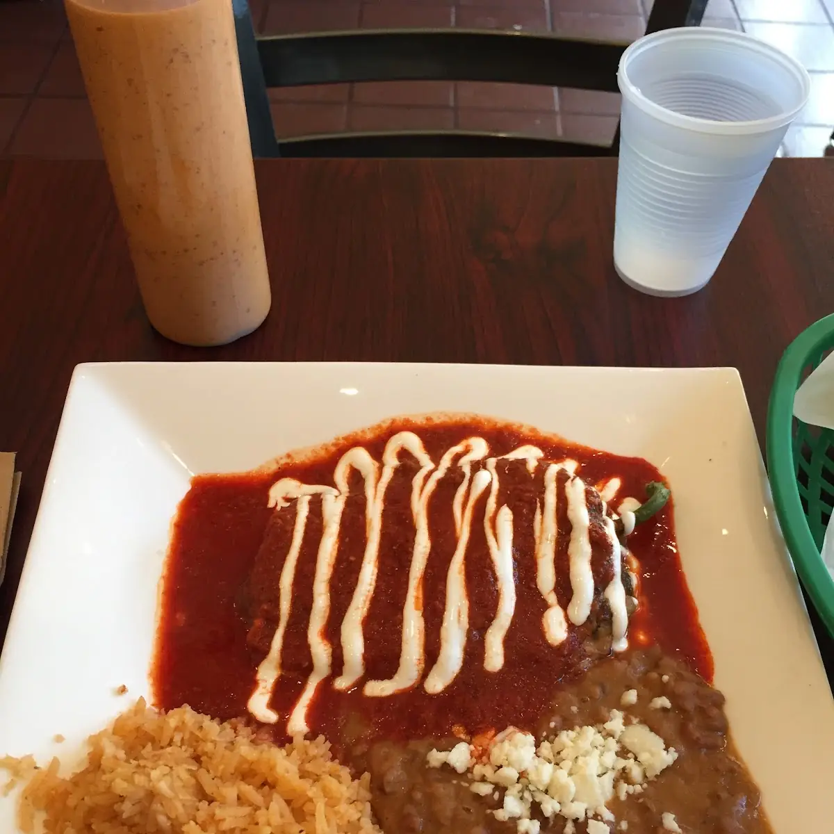Red Cheese Enchiladas a La Carta