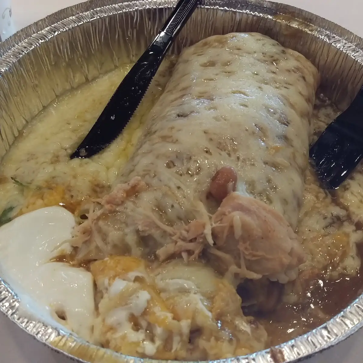 Shredded Chicken Burrito