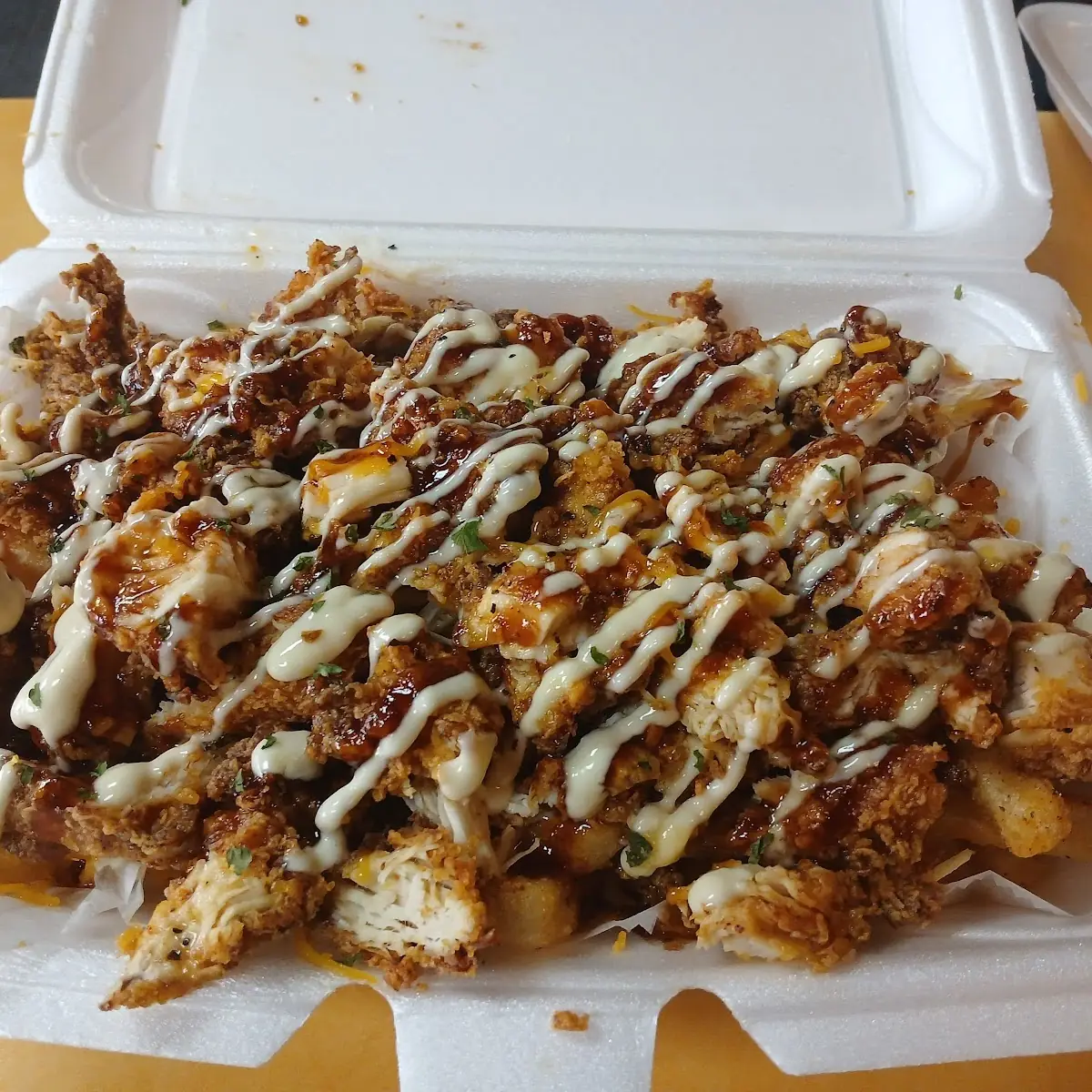 Loaded Fries with Hot Honey Lemon Pepper