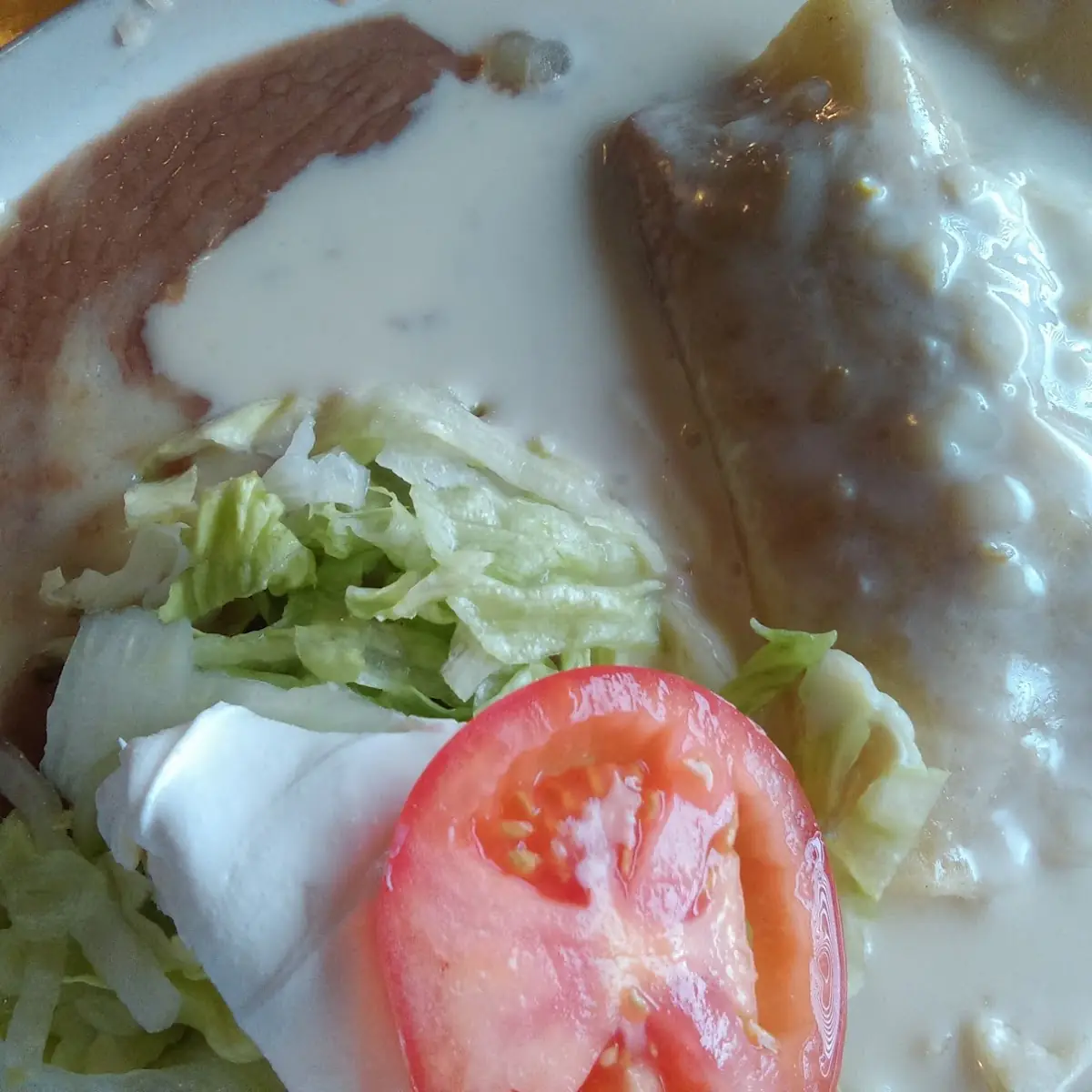 Enchiladas with Cheese Sauce