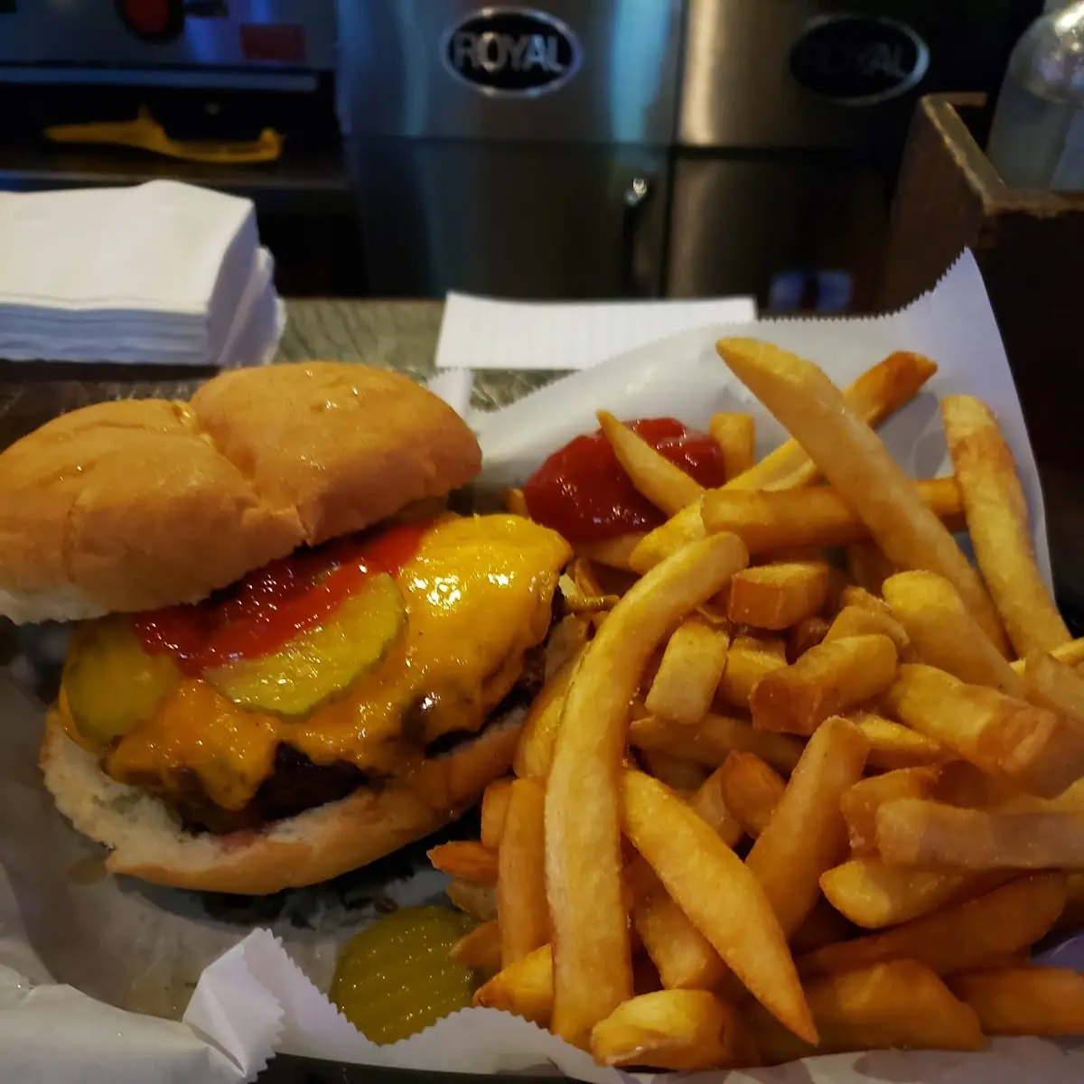 Half Pound Cheeseburger