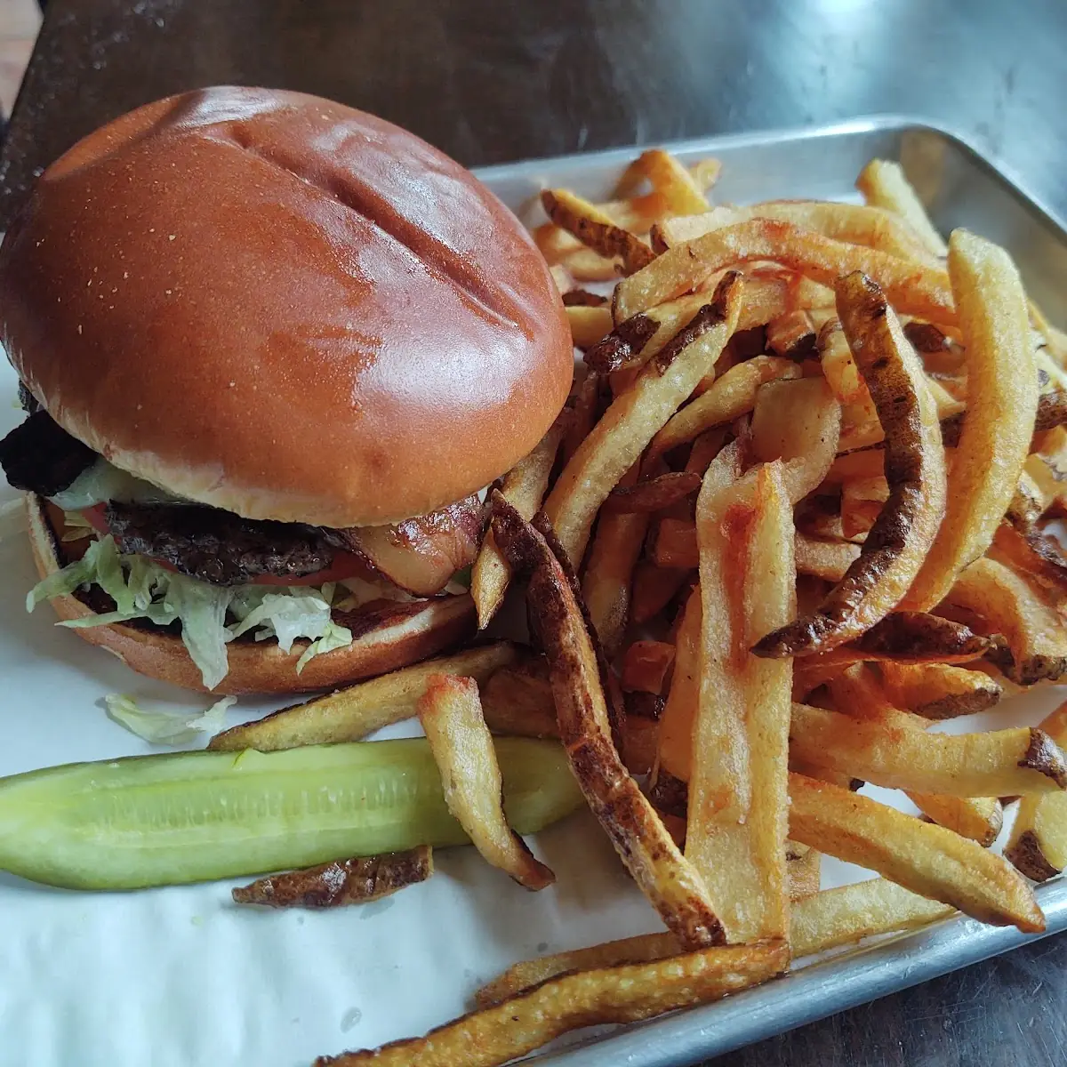 Bacon Cheeseburger and Fries