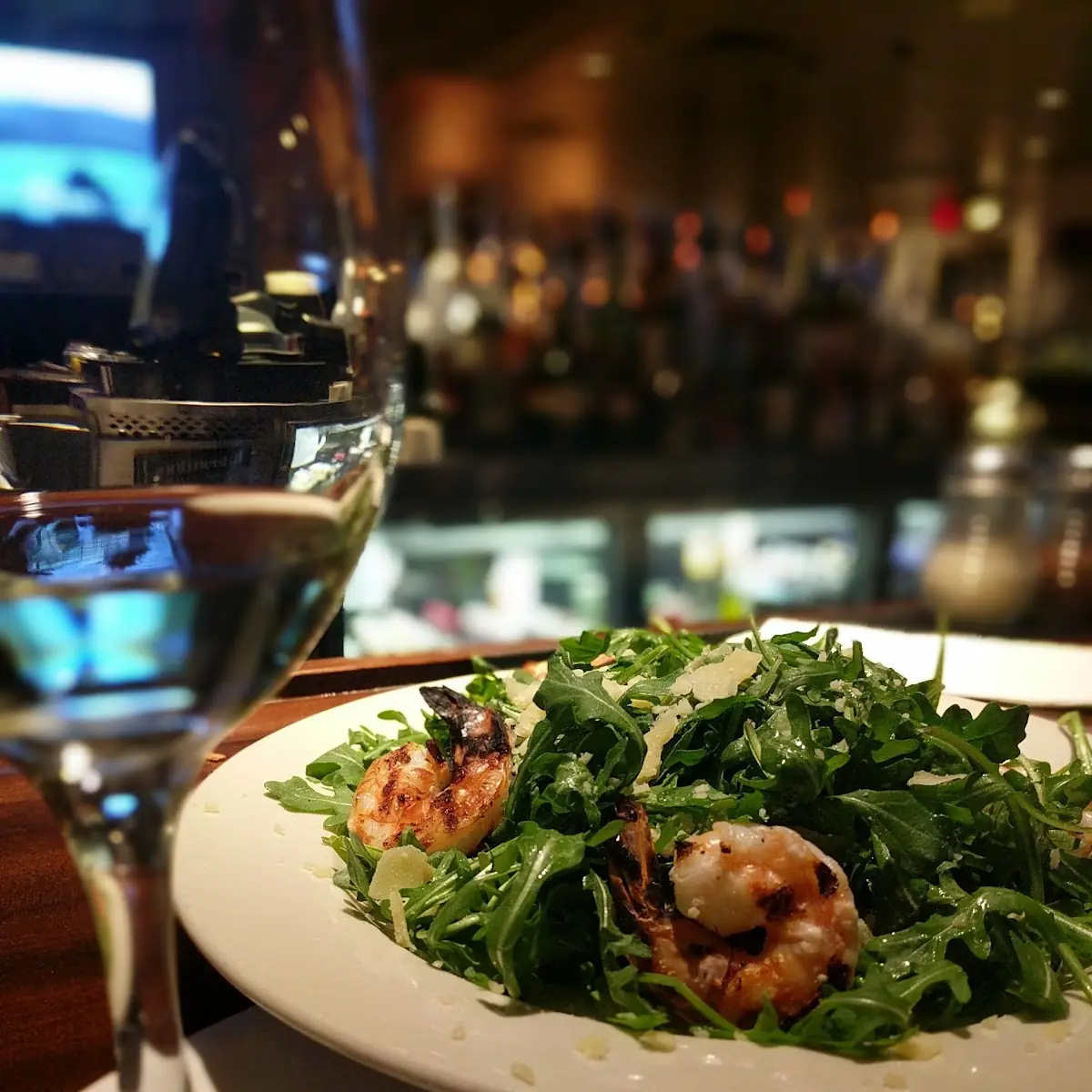 Arugula Salad with Grilled Shrimp