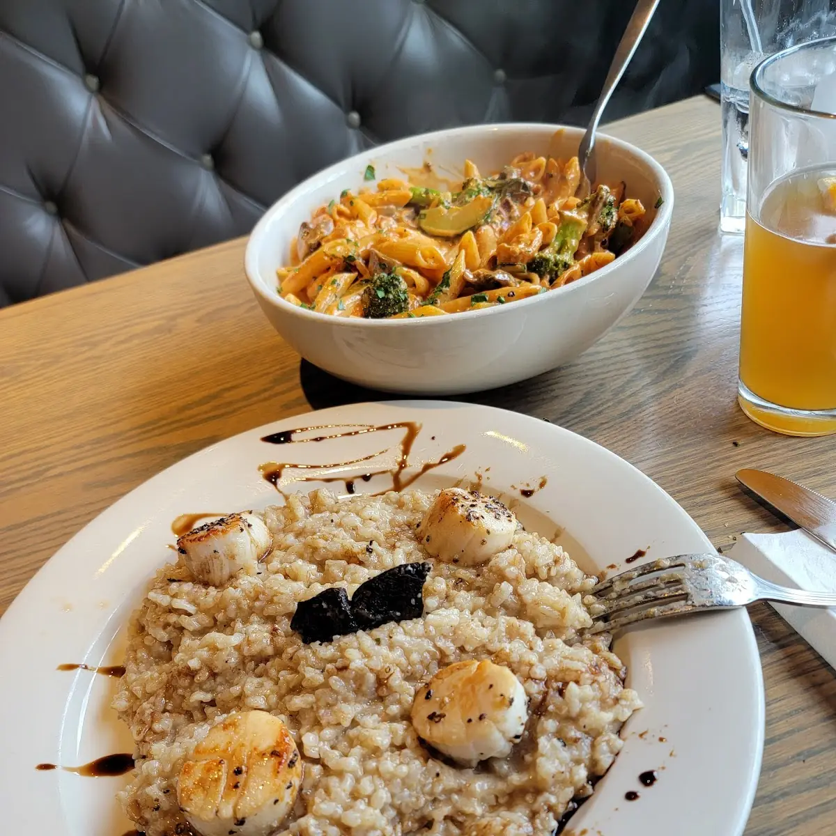 Mushroom Risotto with Scallops