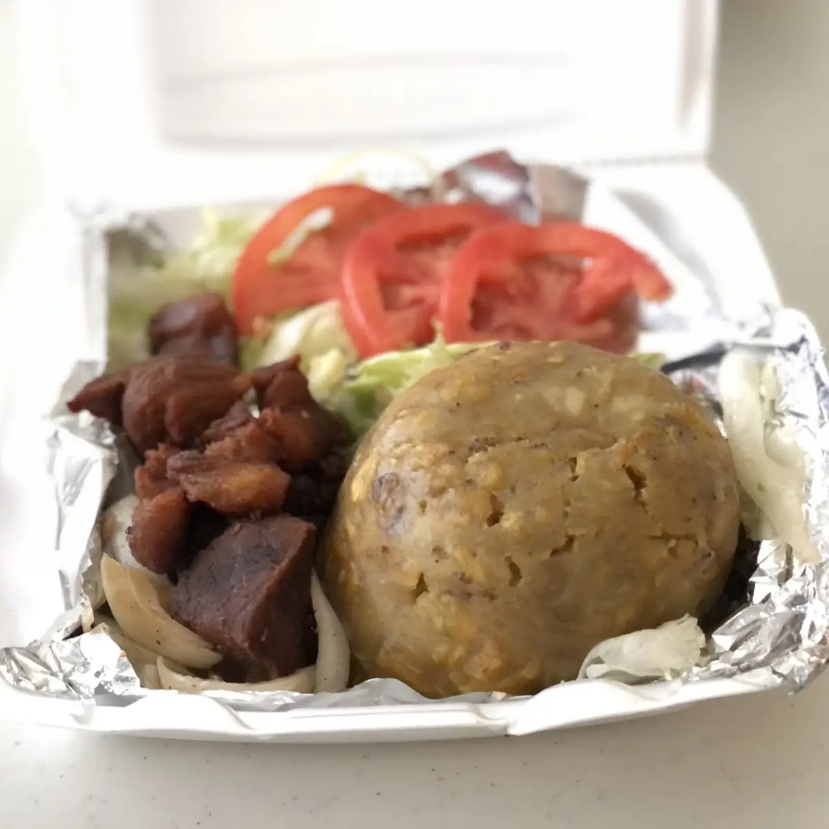 Mofongo Con Carne Frita
