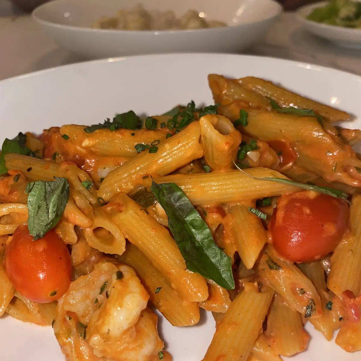 Penne & Garlic Herb Shrimp