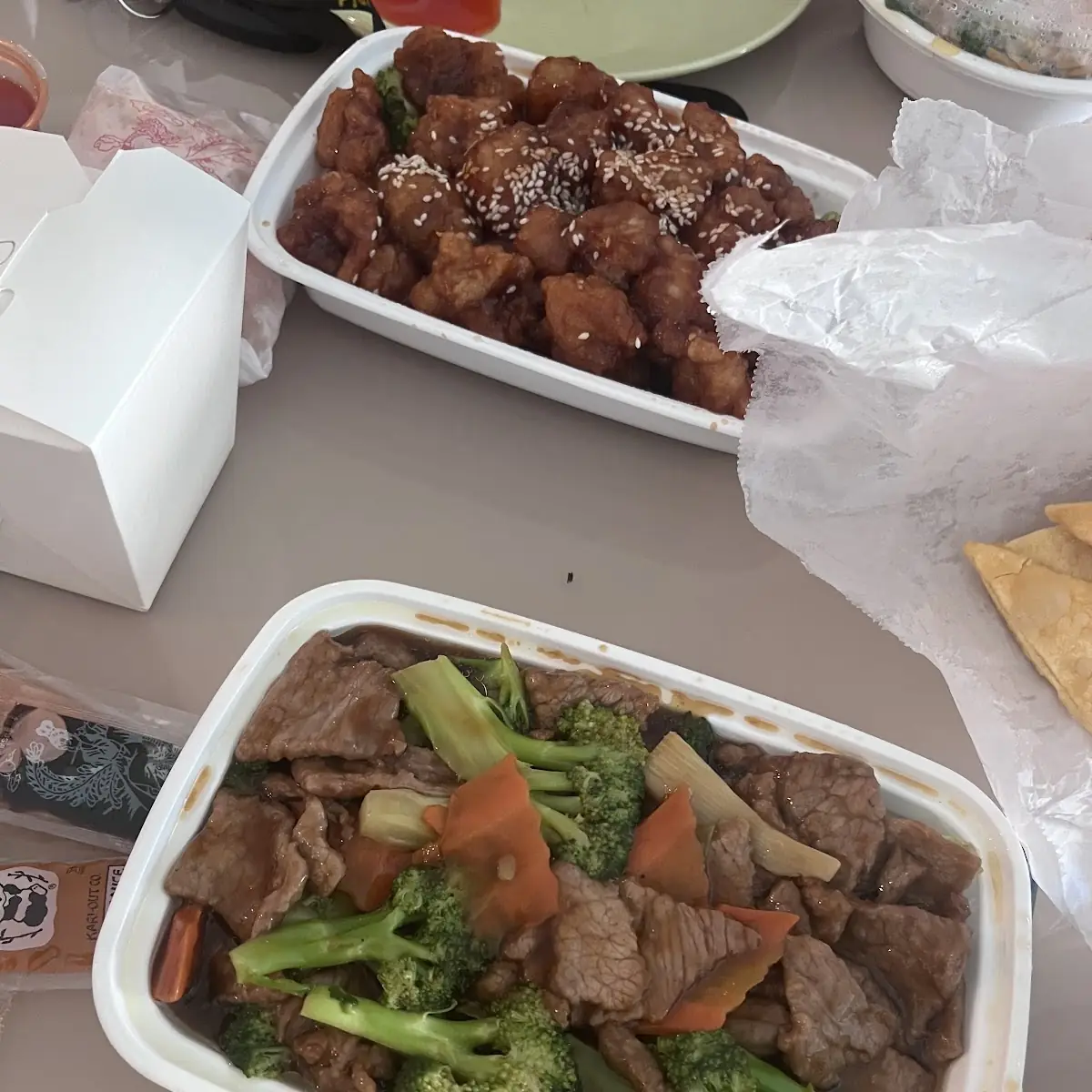 Chinese Vegetables and Beef Combo