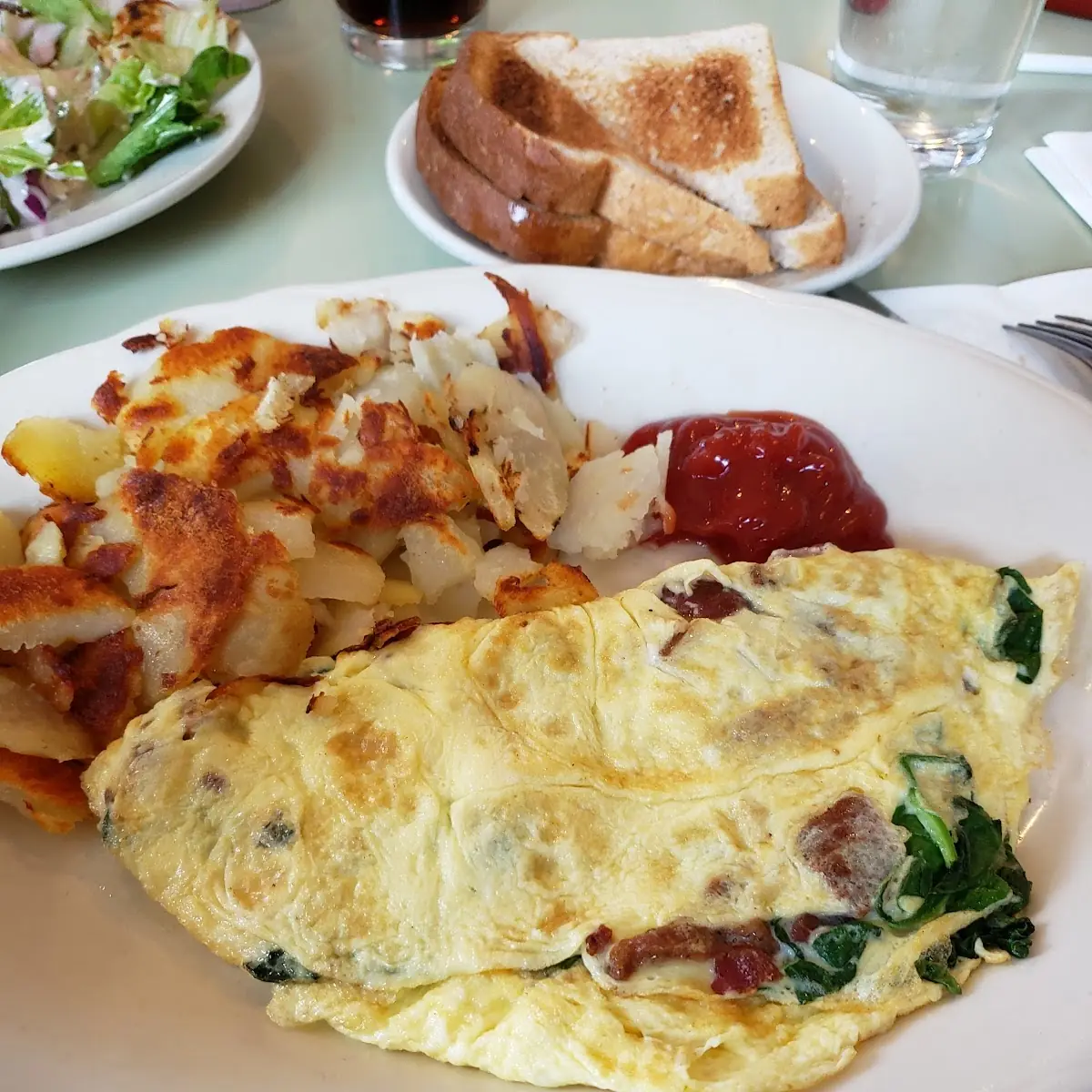 Spinach & Feta Cheese Omelette