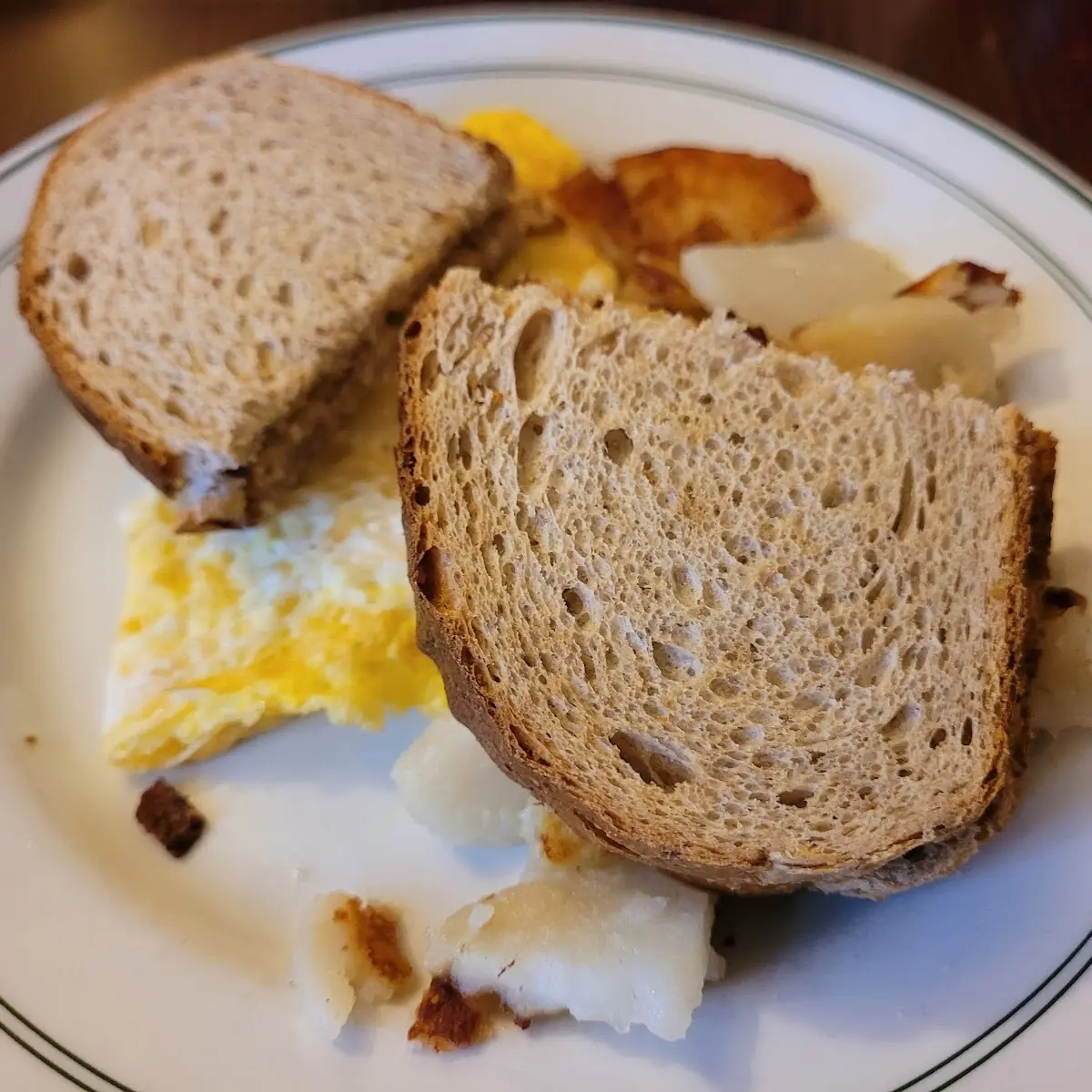 99 Cent Breakfast 2 Eggs Home Fries and Toast