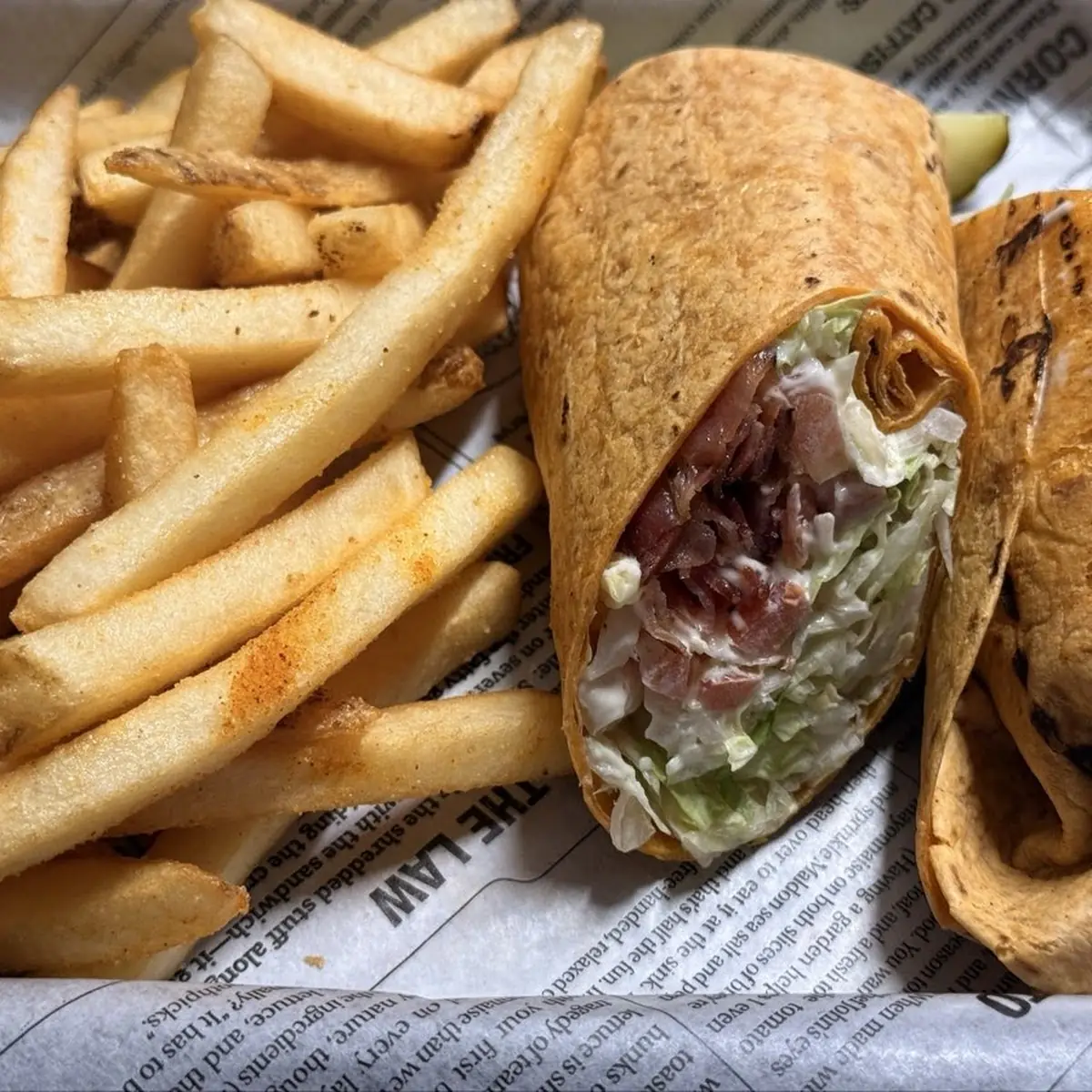 Shroom & Swiss Burger blt Wrap