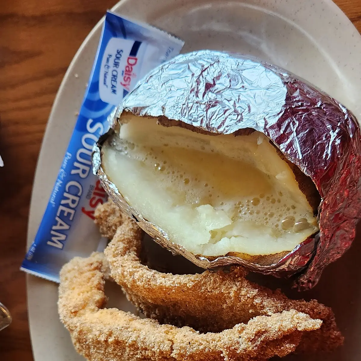 4pc Catch with a Salad and Baked Potato