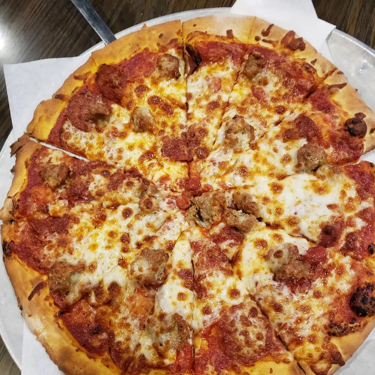 Italian Sausage and Pepperoni Pizza