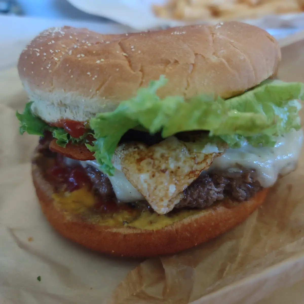 Bacon Cheeseburger with Fries