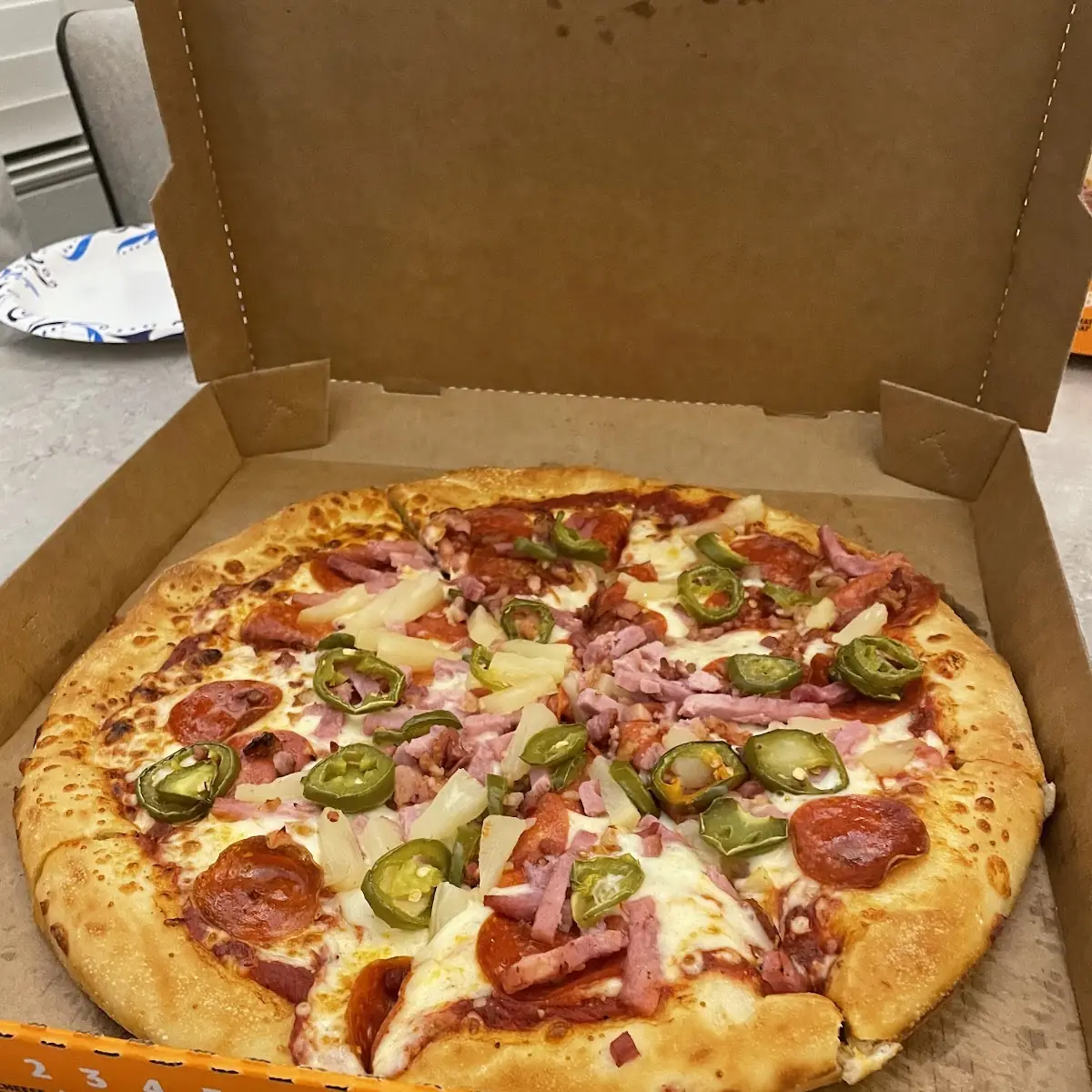 Jalapeño Pineapple Ham and Cheese Pizza