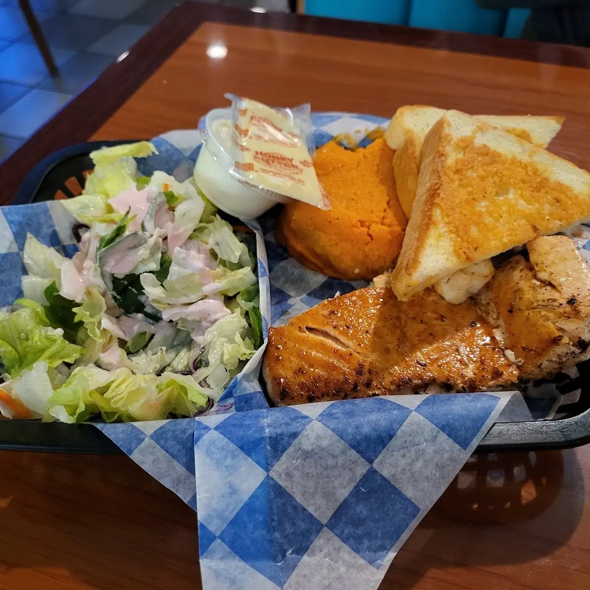 Grilled Salmon Dinner with Salad