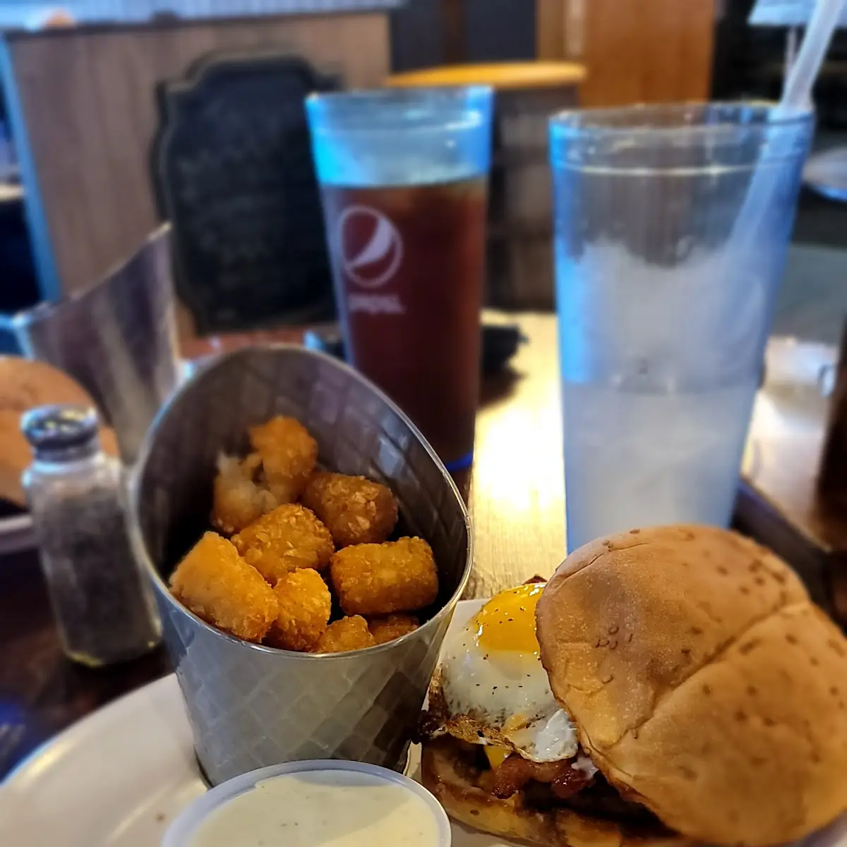 Royal with Cheese Burger and Tots
