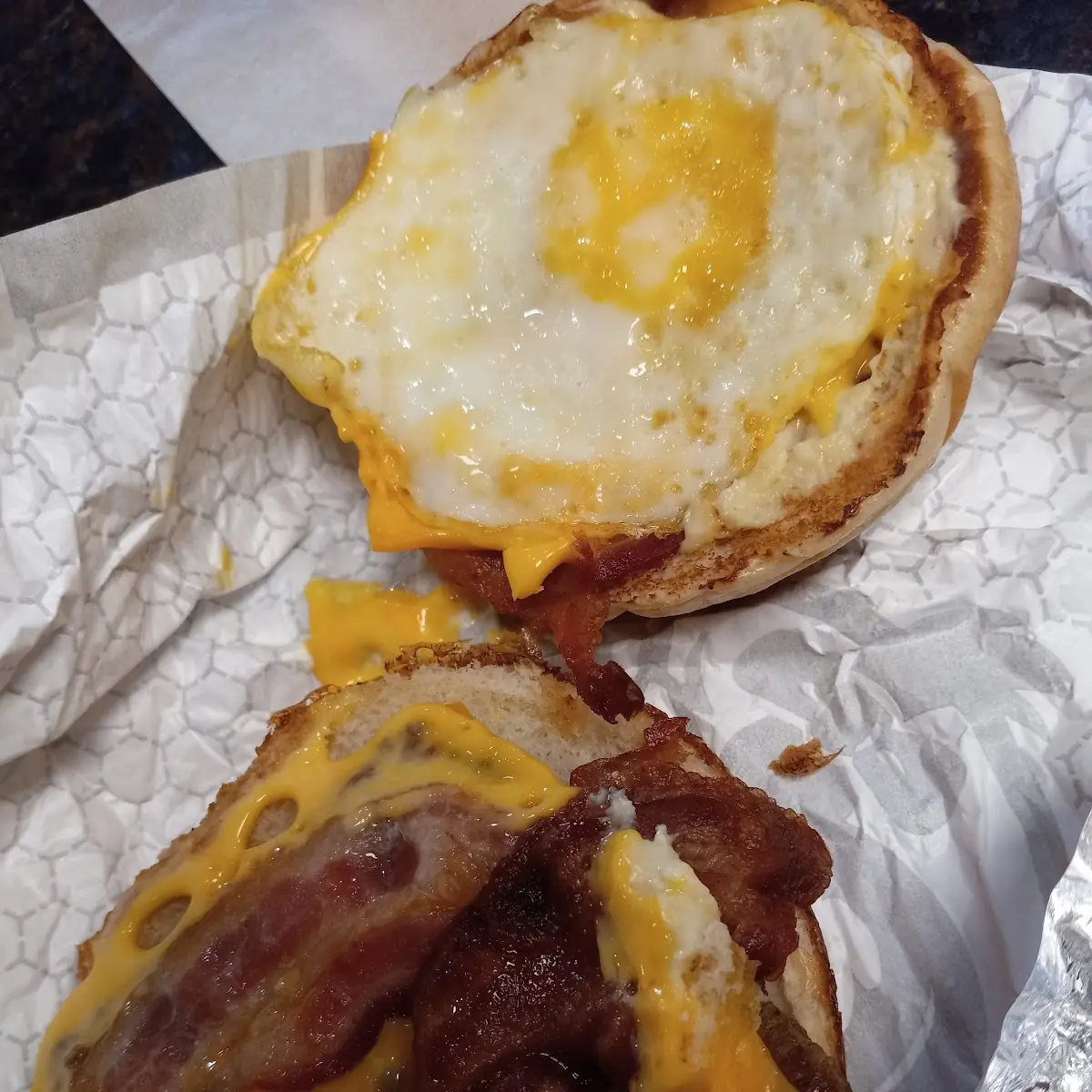 Bacon Sausage Egg & Cheese Croissant