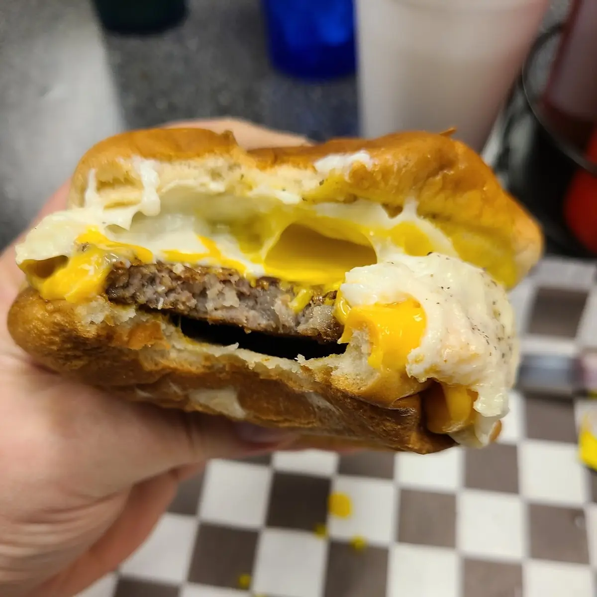 Sausage Fried Egg & Cheese on a Bun
