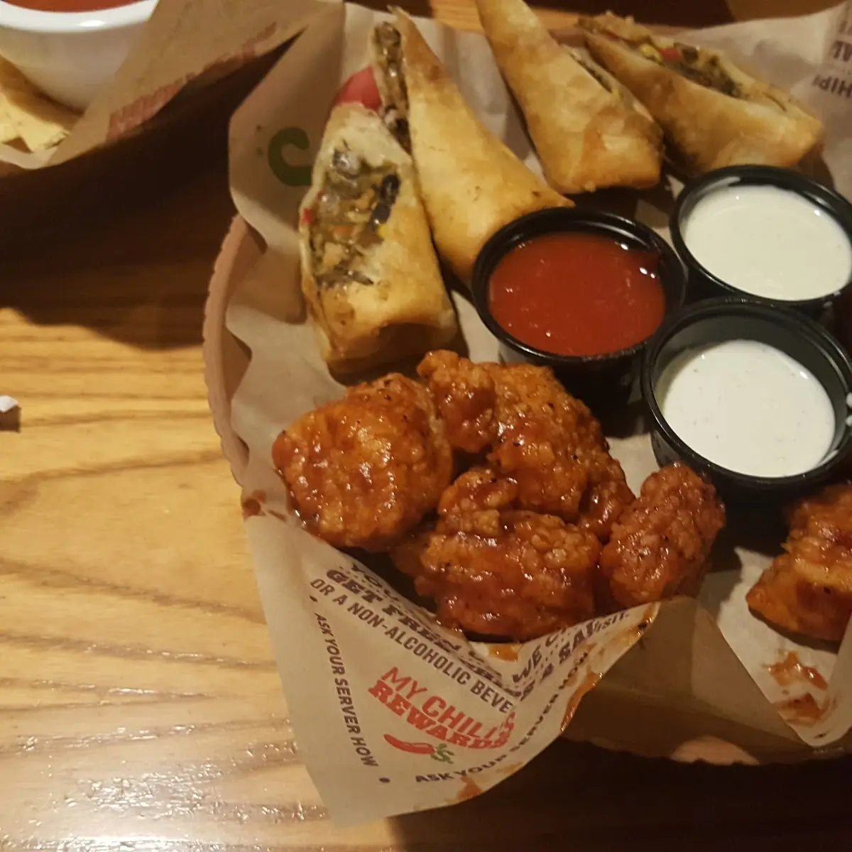 Southwest Egg Rolls Mozzarella Sticks Boneless Wings