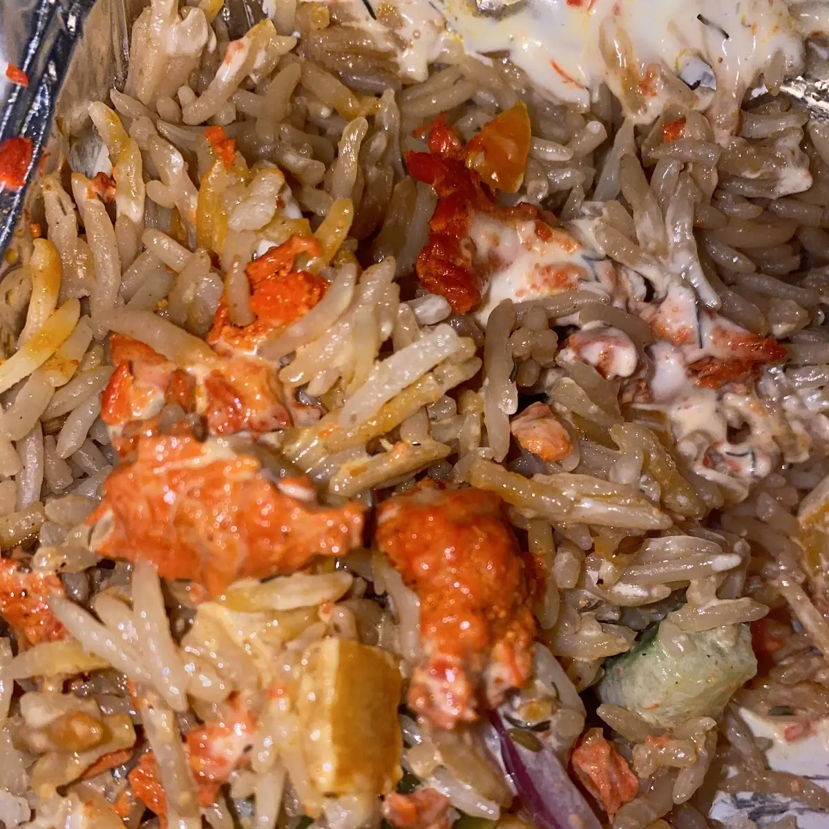 Halal Chicken with White Rice Bowl
