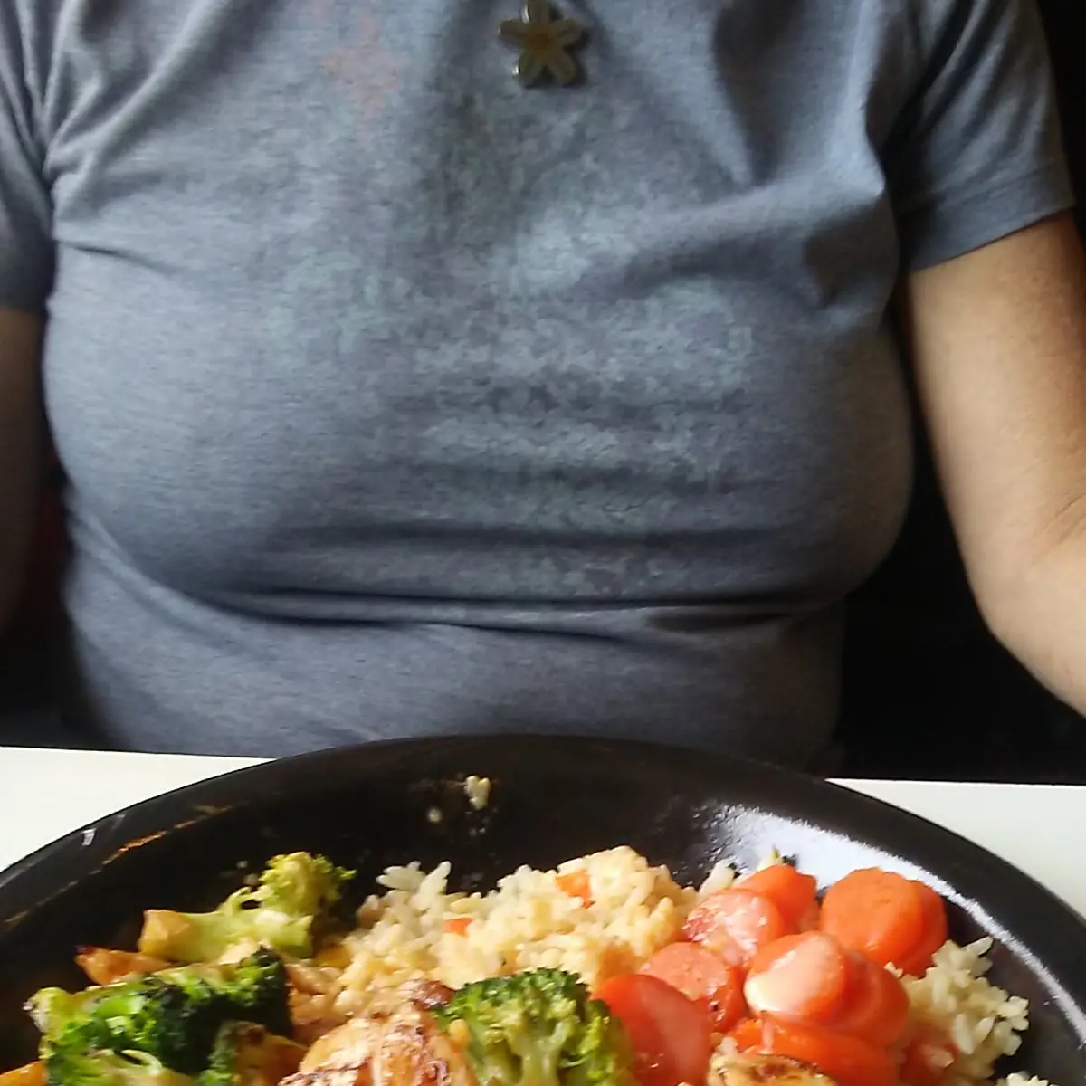 Shrimp Scallops Vegetable Fried Rice Sweet Carrots