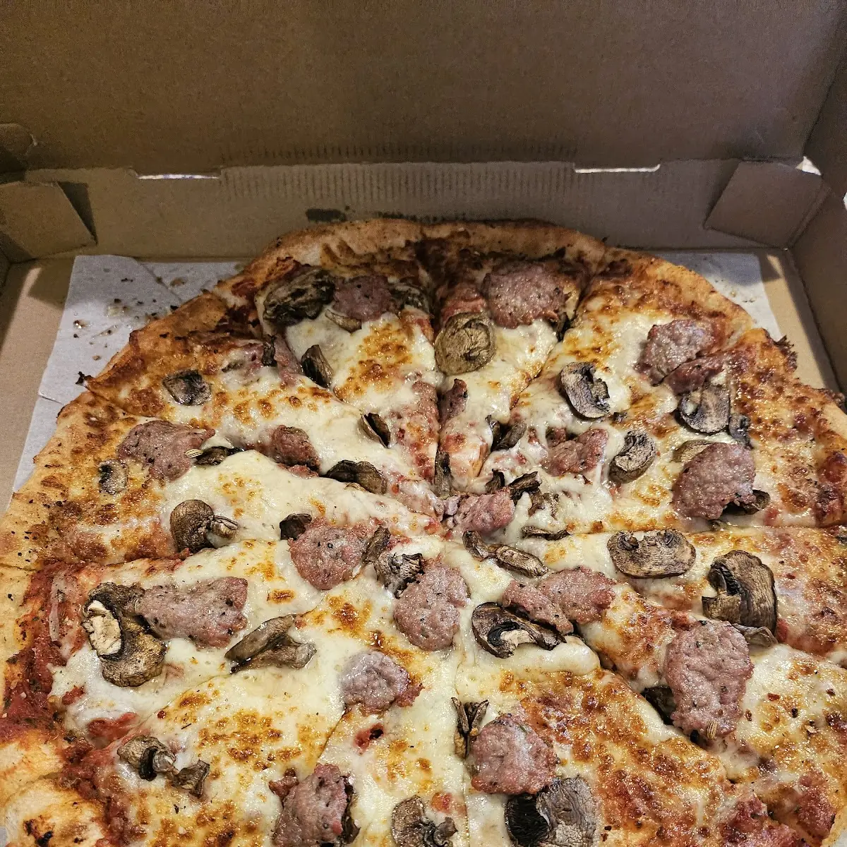 Sausage and Mushroom Pizza
