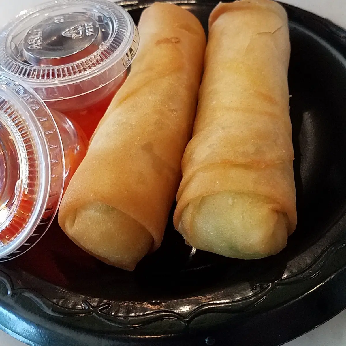 Crispy Fried Spring Rolls with Sauce