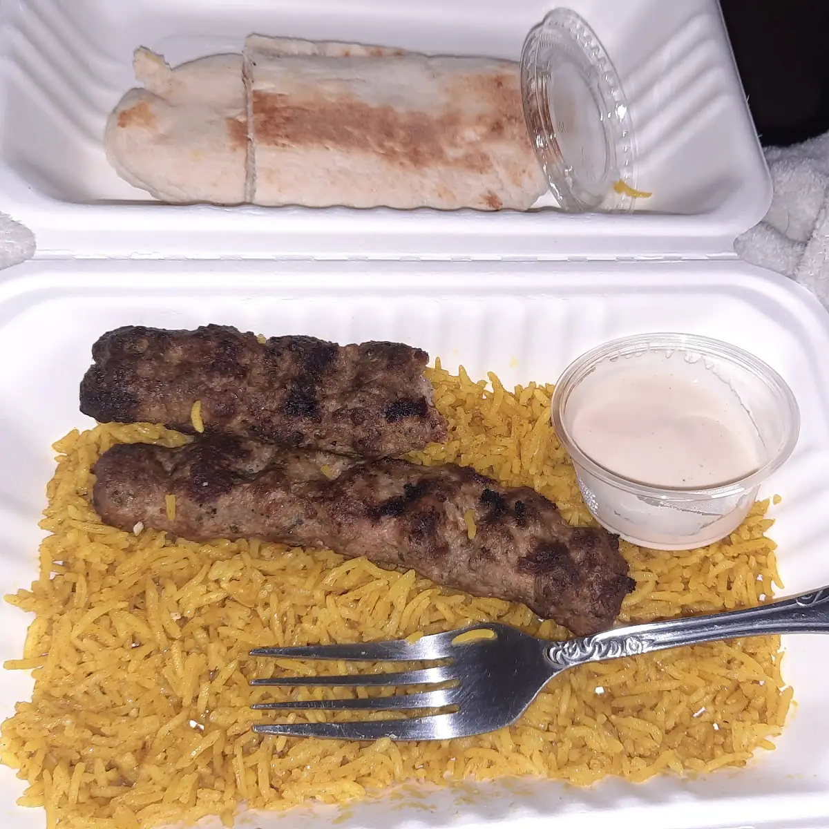Lamb Kebab with Rice