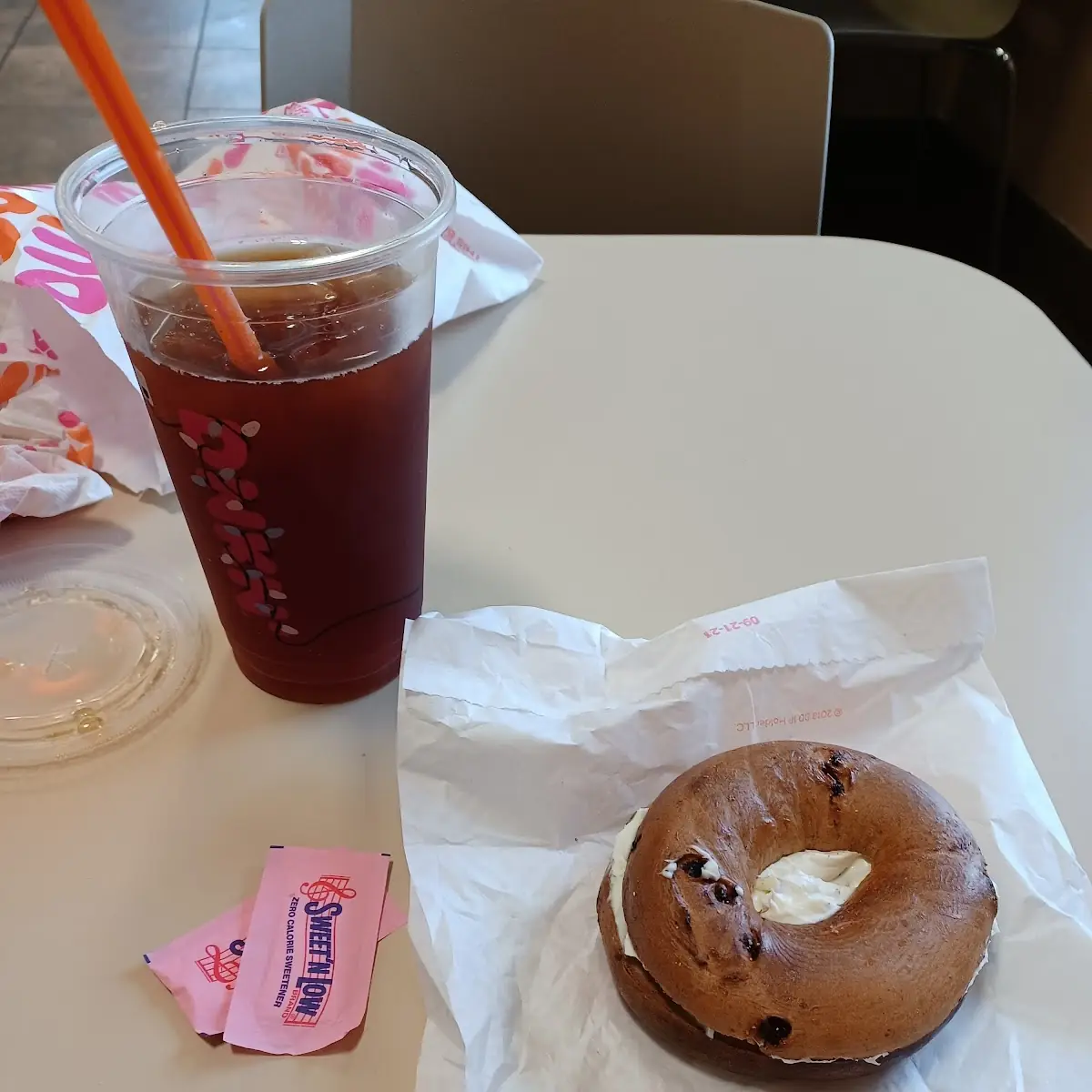 Raisin Bagel with Cream Cheese