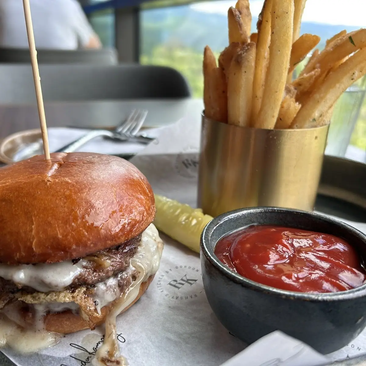 RK Burger with Truffle Fries