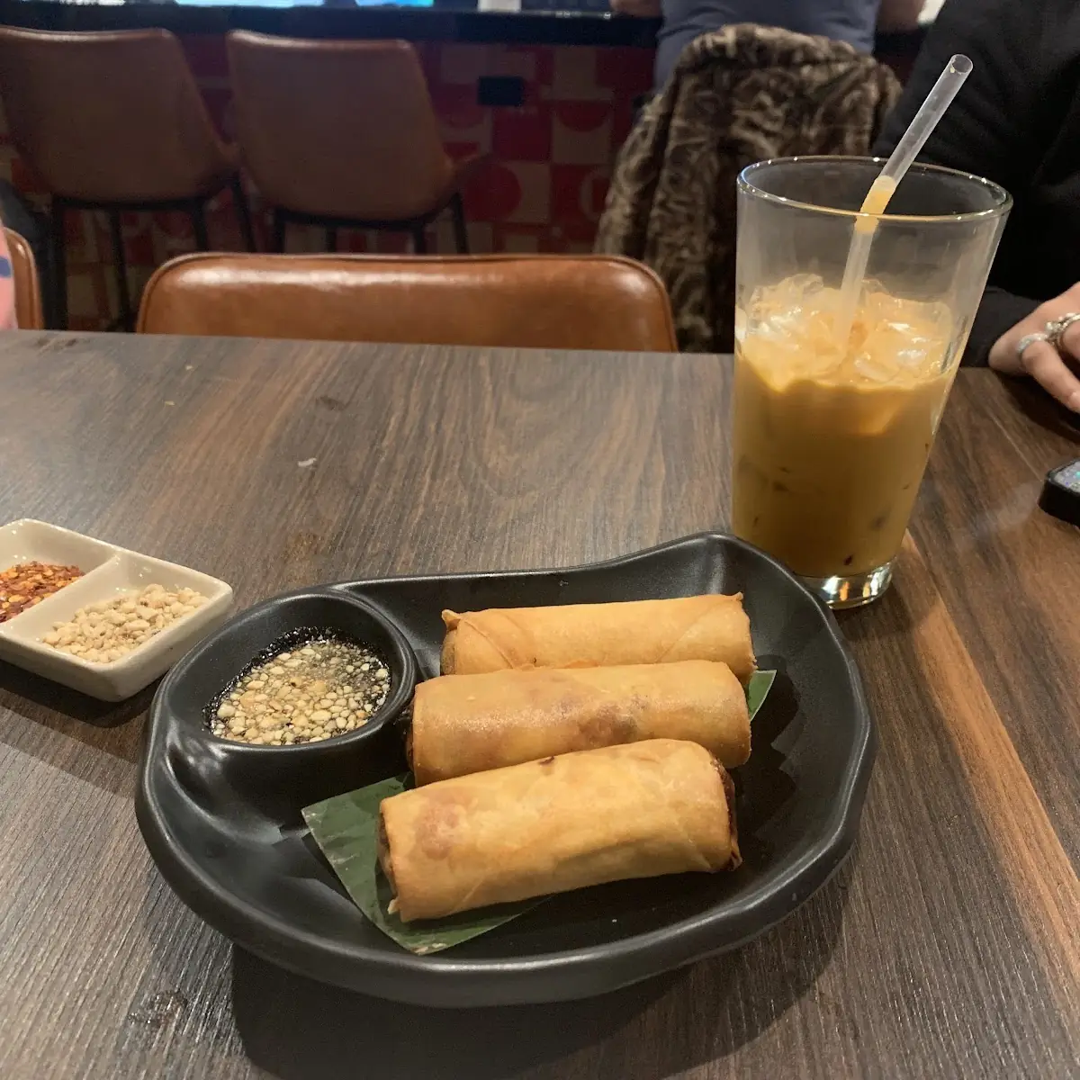 Crispy Spring Rolls with Peanut Sauce
