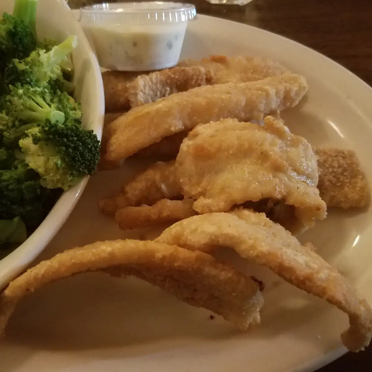 Fried Haddock with Steamed Broccoli